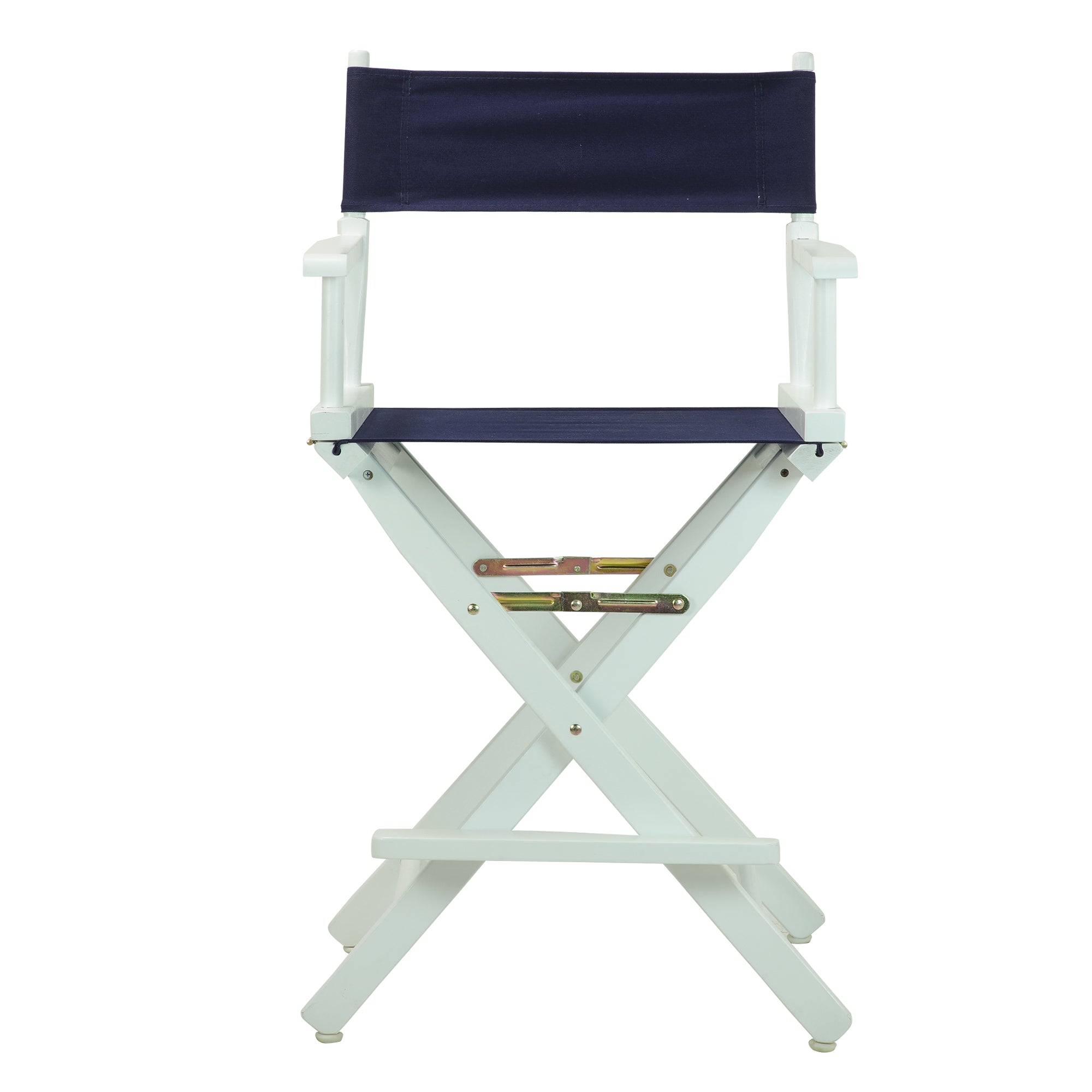 24' Director'S Chair White Frame-Navy Blue Canvas
