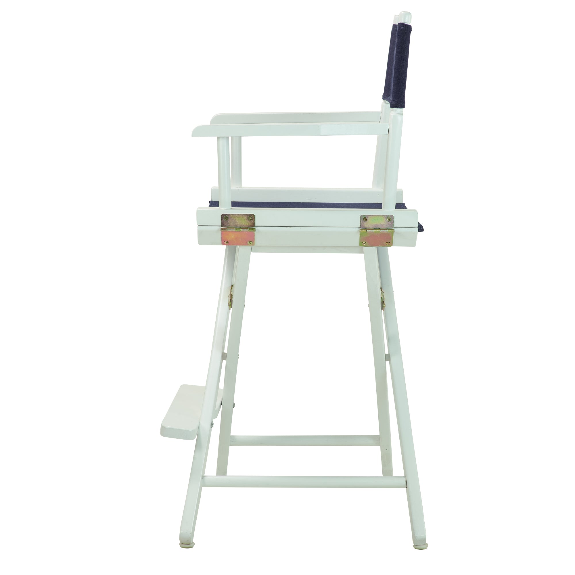 24' Director'S Chair White Frame-Navy Blue Canvas