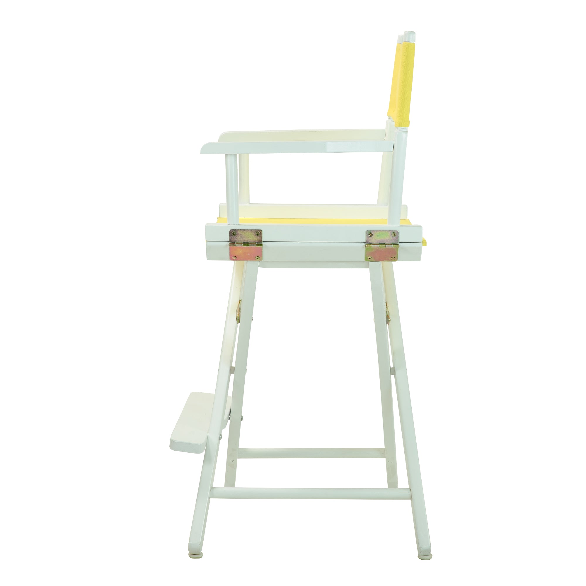 24' Director'S Chair White Frame-Yellow Canvas