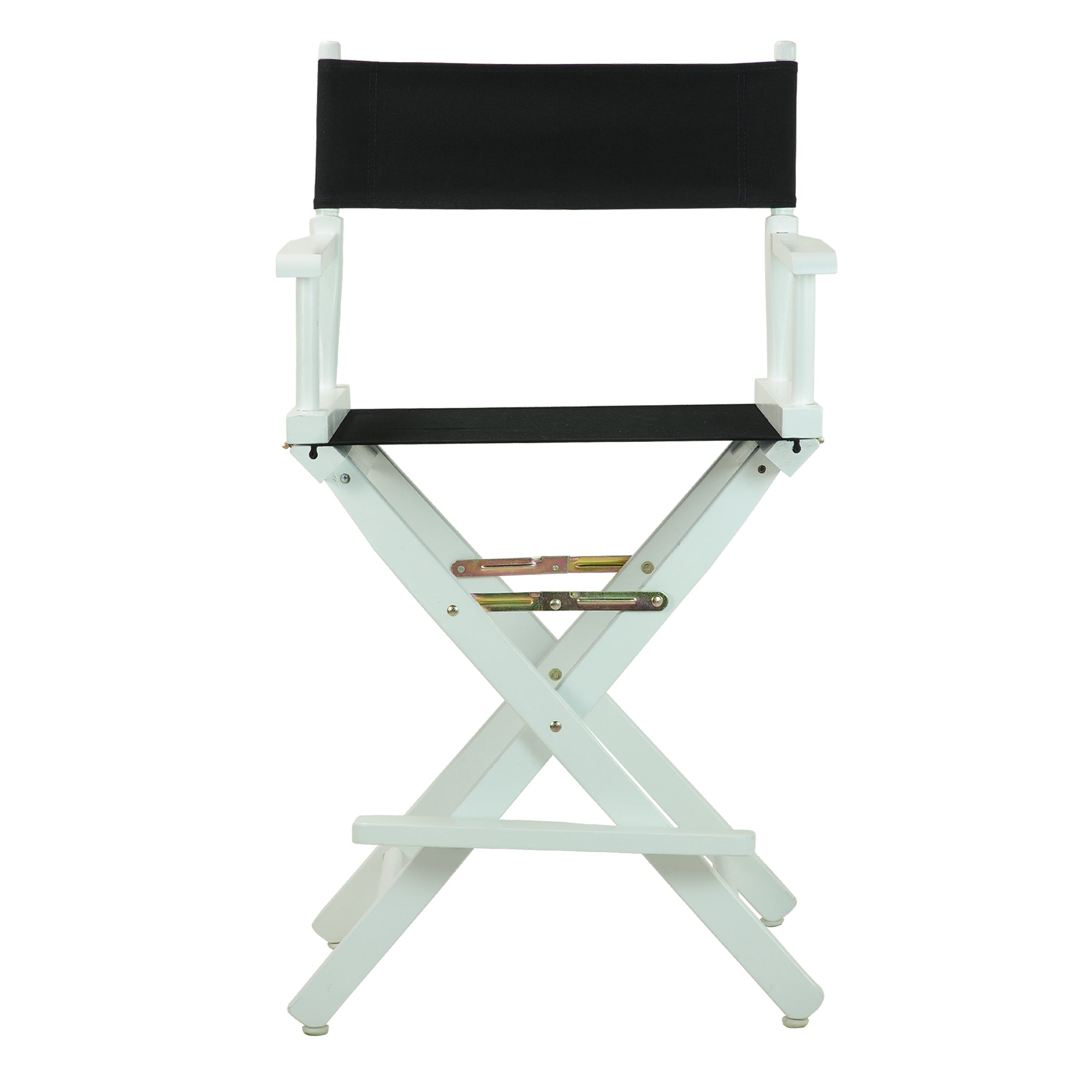 24' Director'S Chair White Frame-Black Canvas