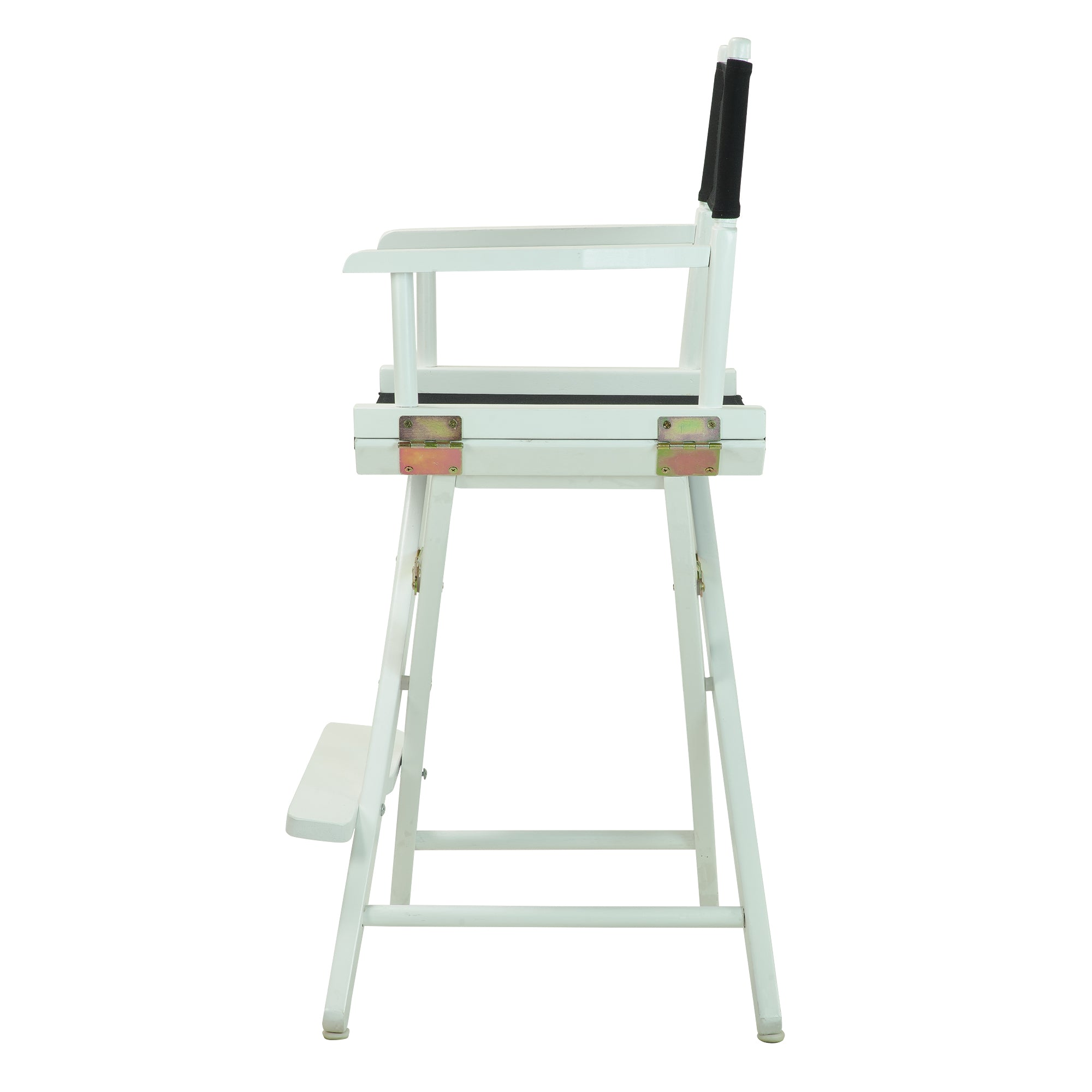 24' Director'S Chair White Frame-Black Canvas