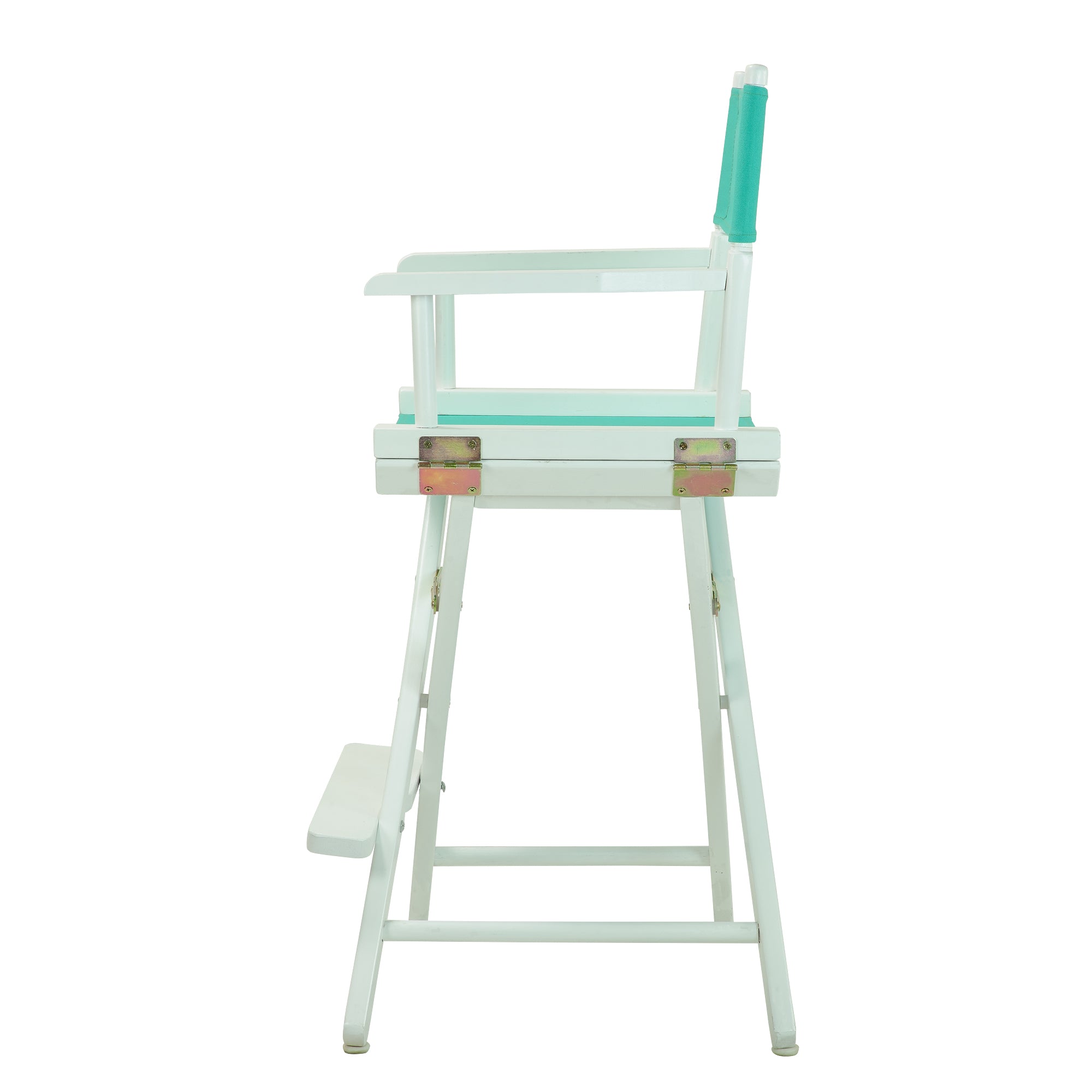 24' Director'S Chair White Frame-Teal Canvas