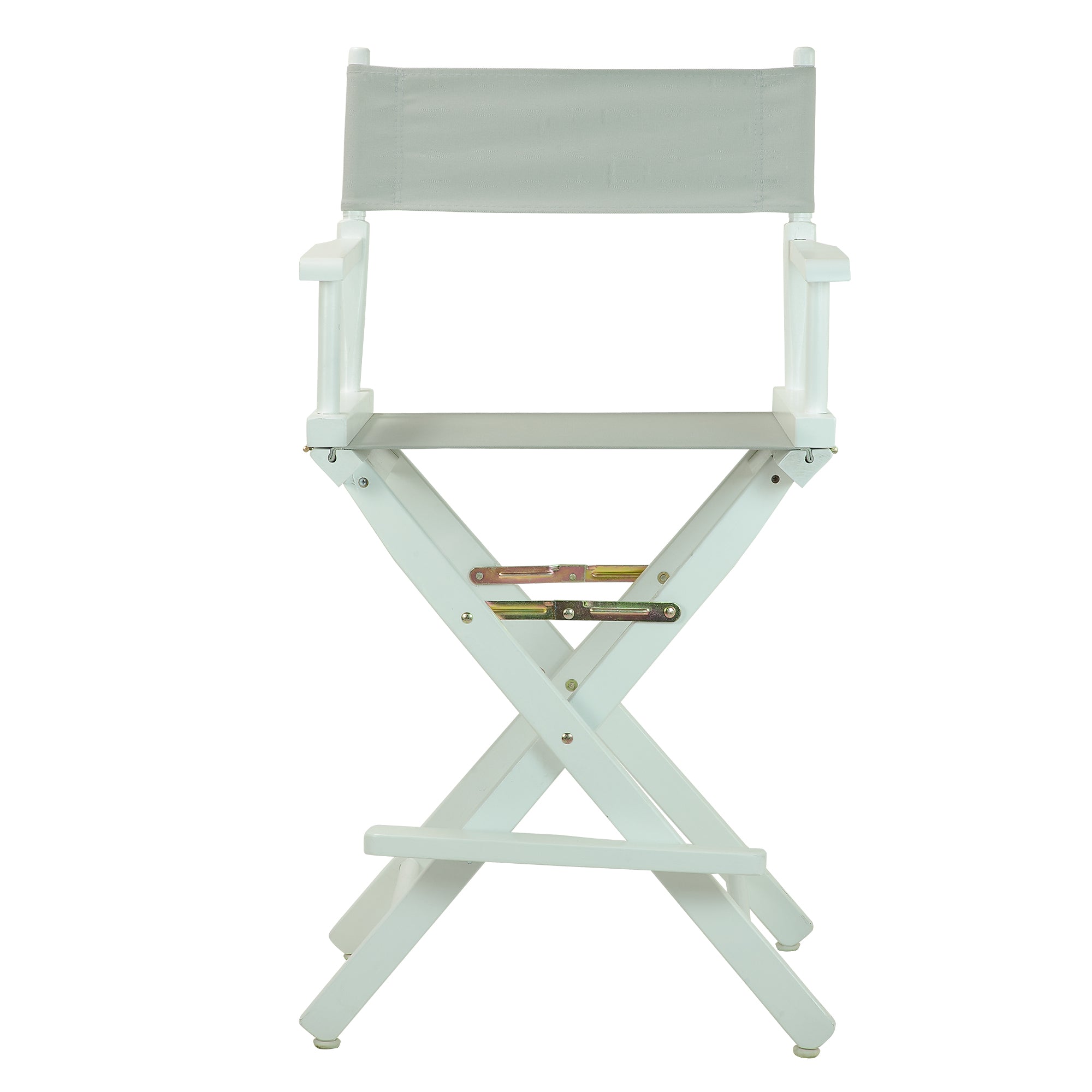 24' Director'S Chair White Frame-Gray Canvas