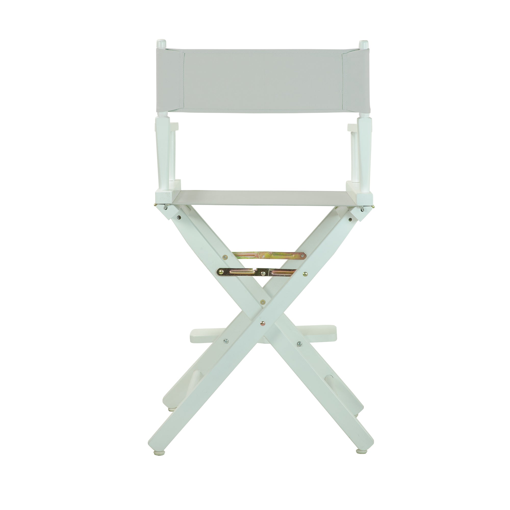 24' Director'S Chair White Frame-Gray Canvas
