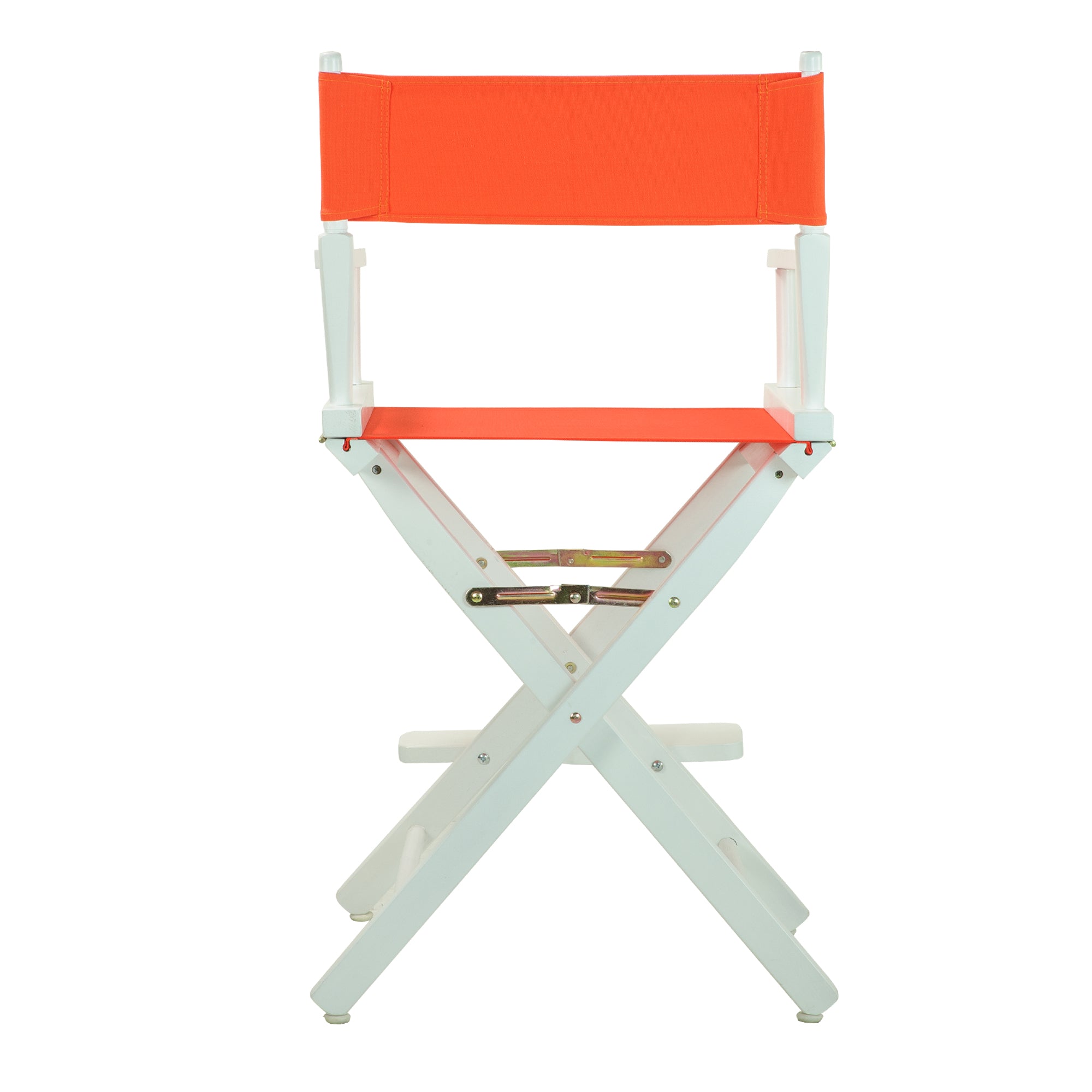 24' Director'S Chair White Frame-Orange Canvas