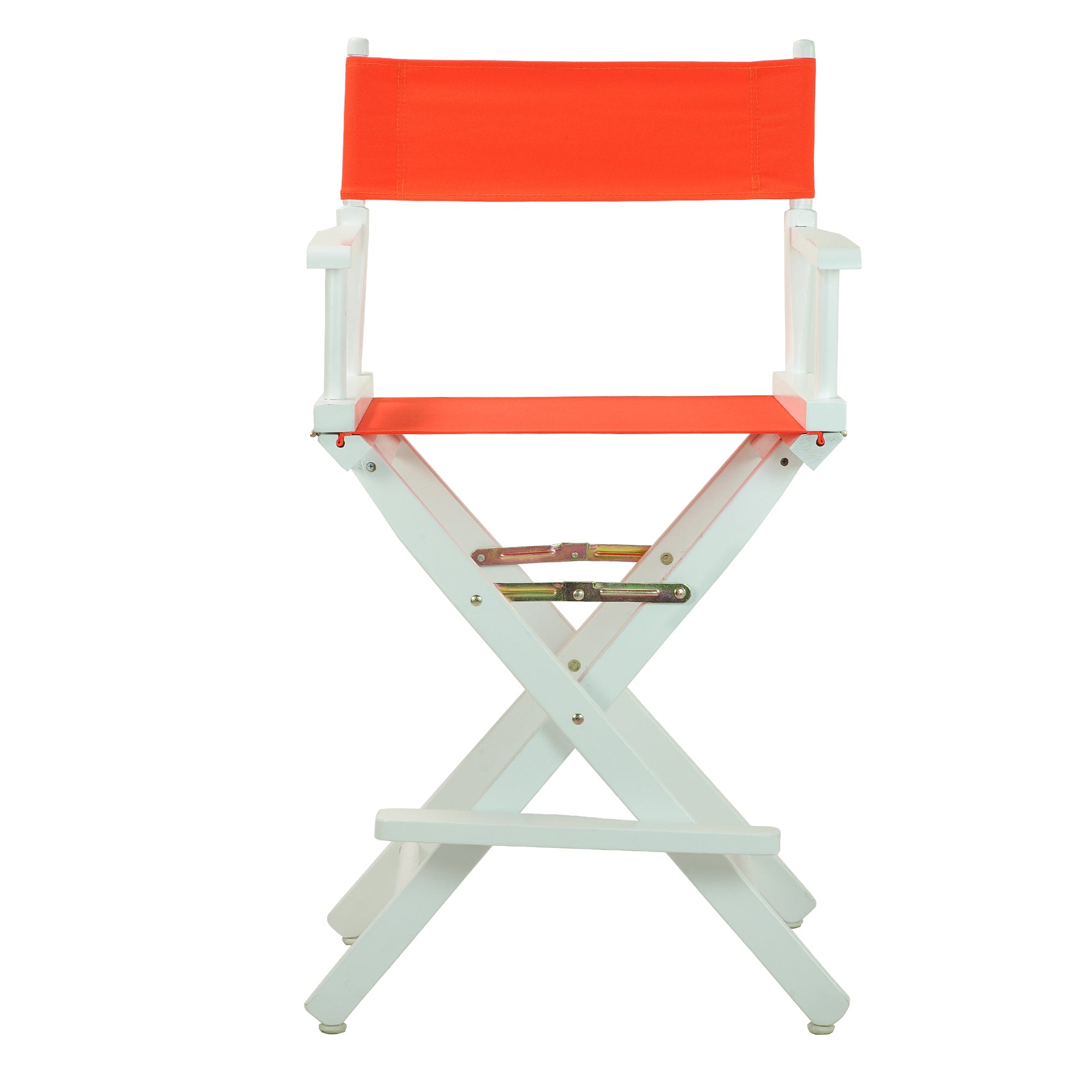 24' Director'S Chair White Frame-Orange Canvas