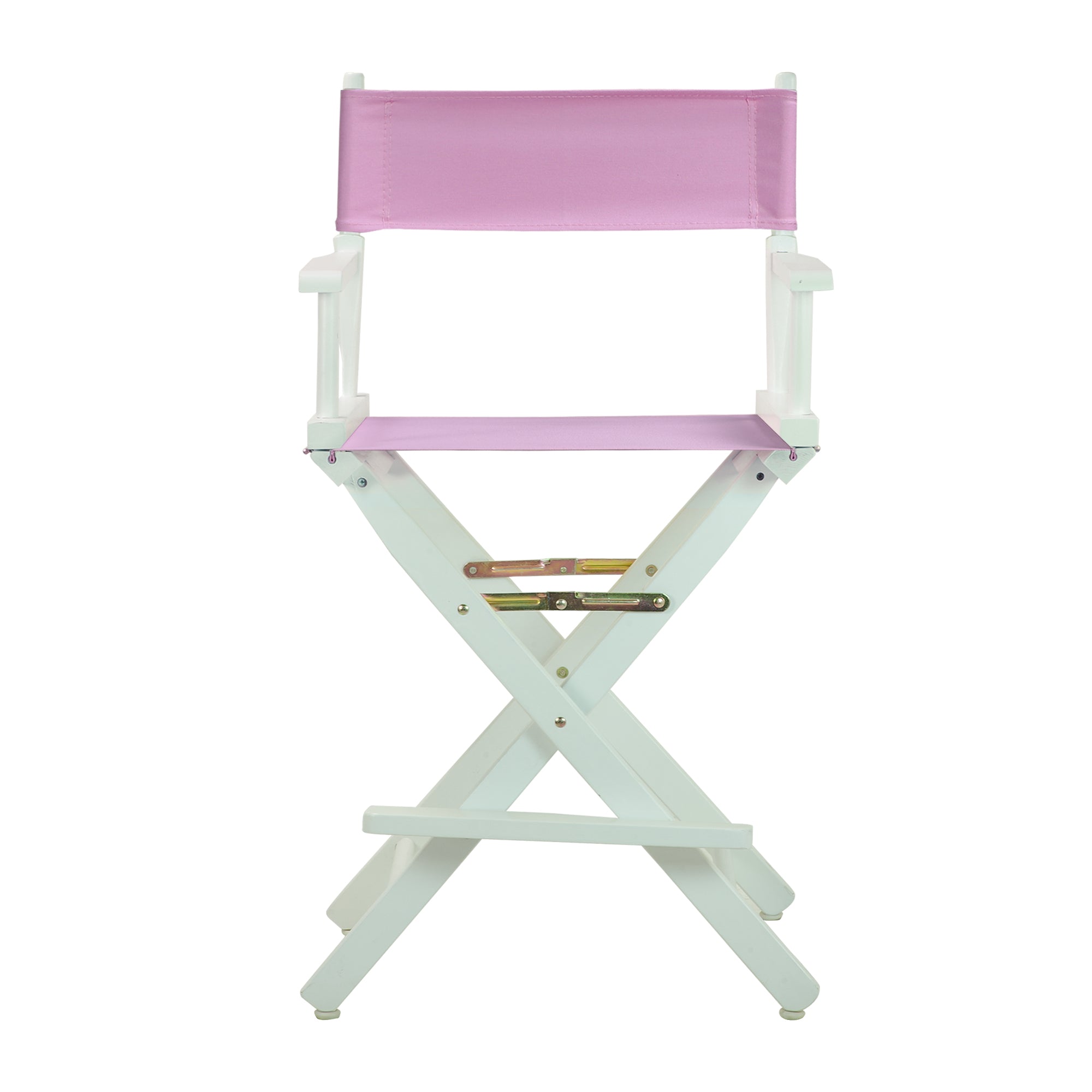 24' Director'S Chair White Frame-Pink Canvas