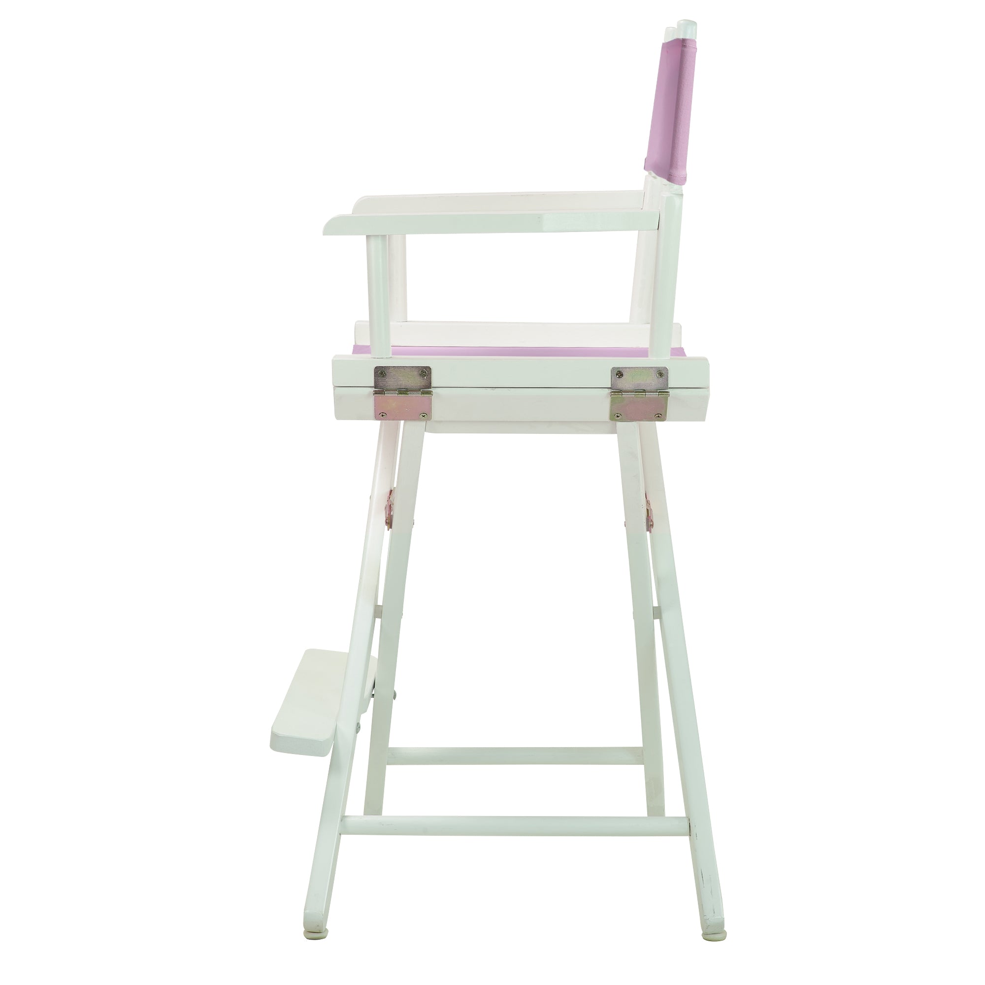 24' Director'S Chair White Frame-Pink Canvas