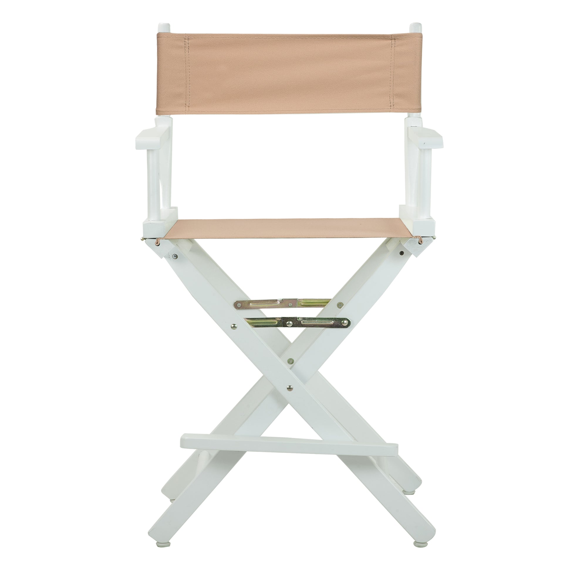 24' Director'S Chair White Frame-Tan Canvas