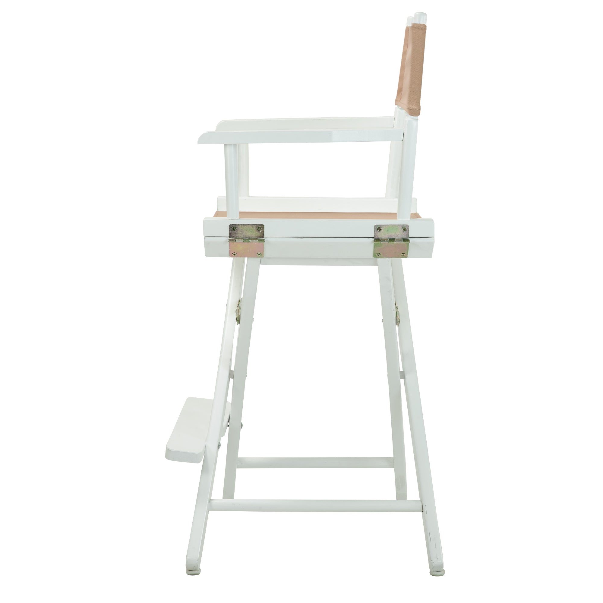 24' Director'S Chair White Frame-Tan Canvas