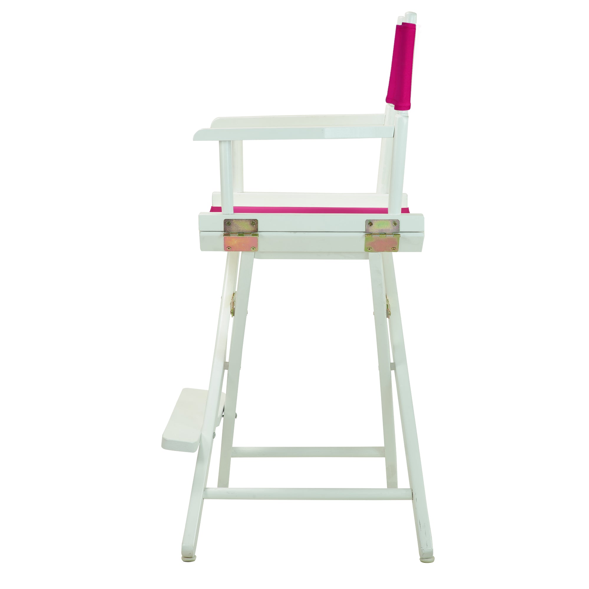 24' Director'S Chair White Frame-Magenta Canvas
