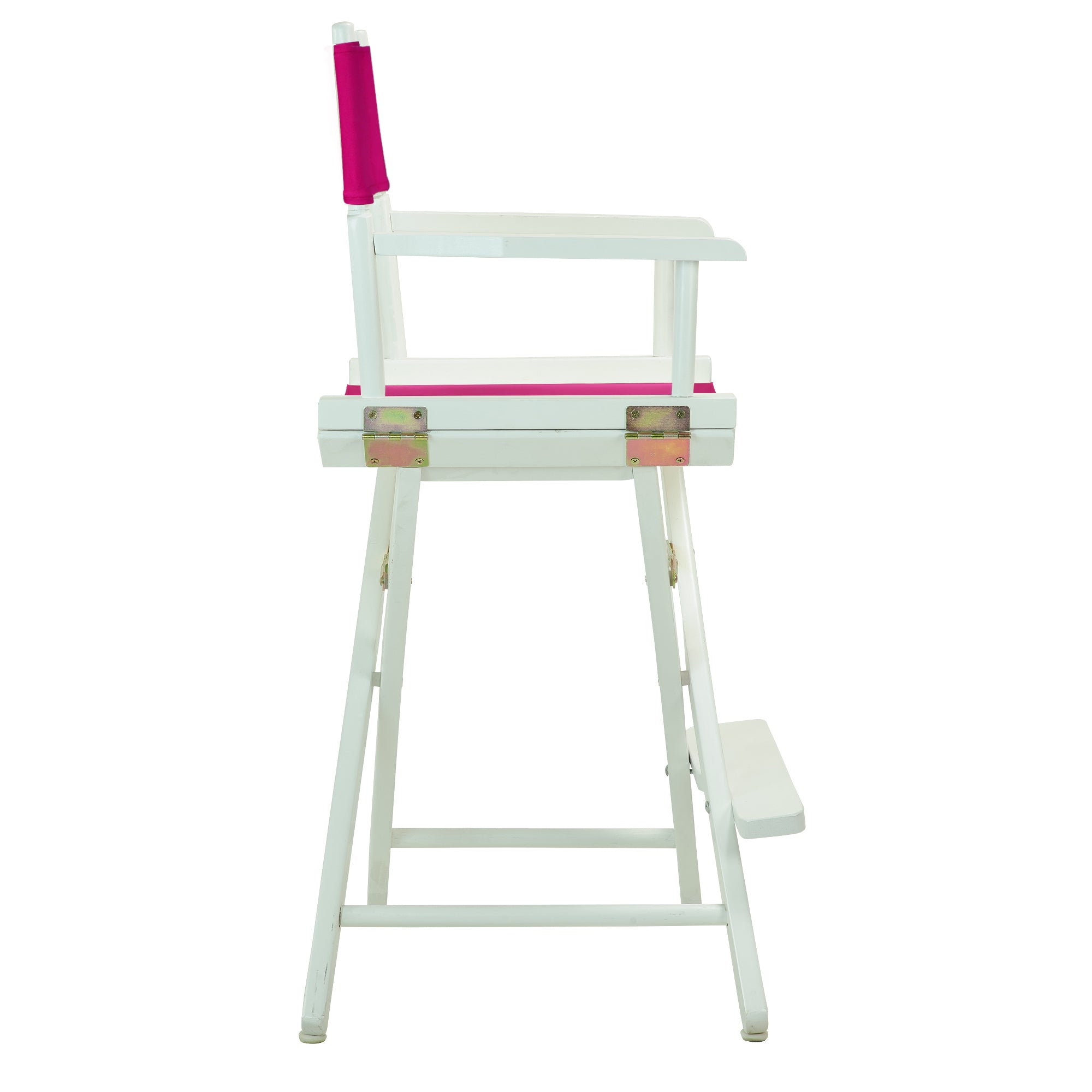 24' Director'S Chair White Frame-Magenta Canvas