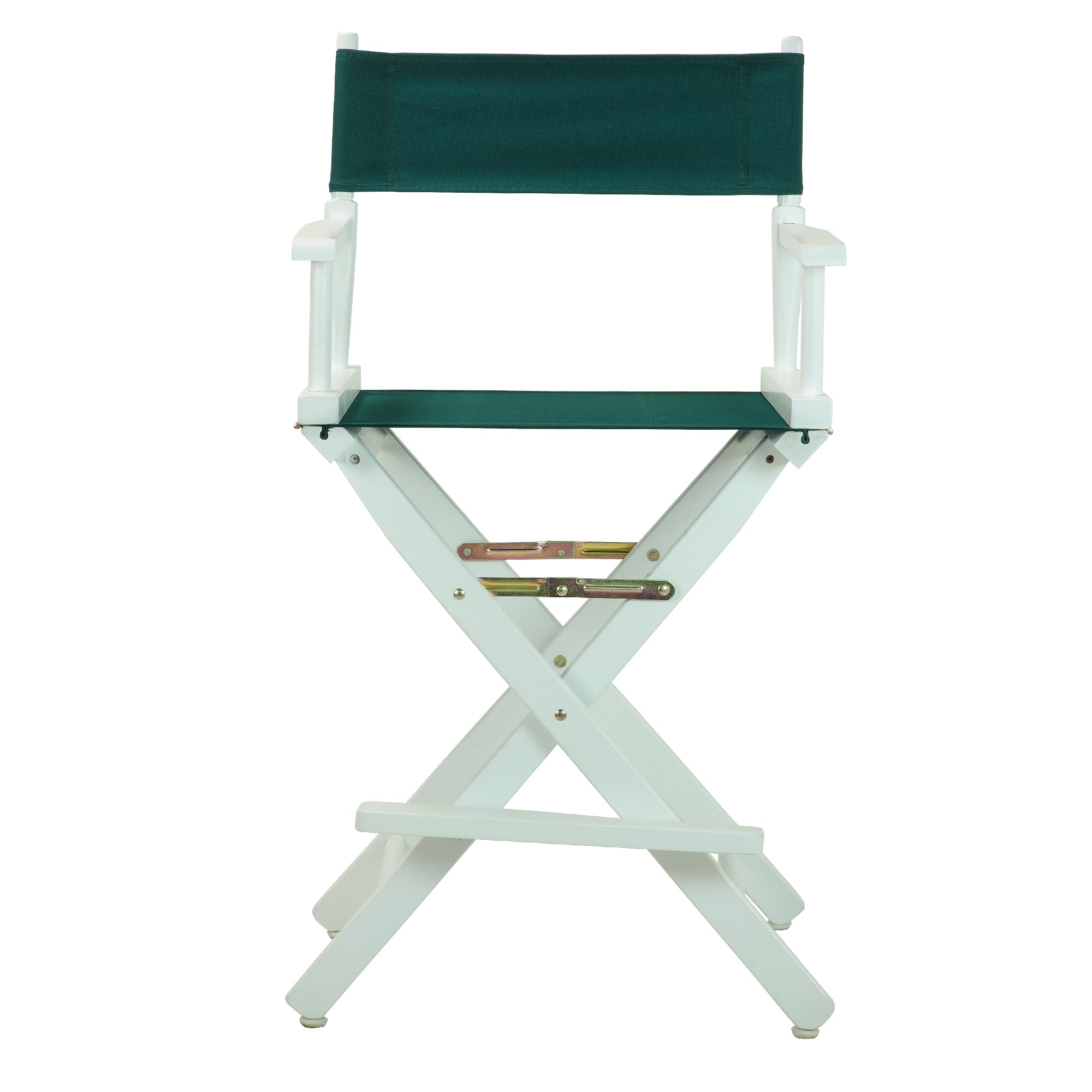 24' Director'S Chair White Frame-Hunter Green Canvas