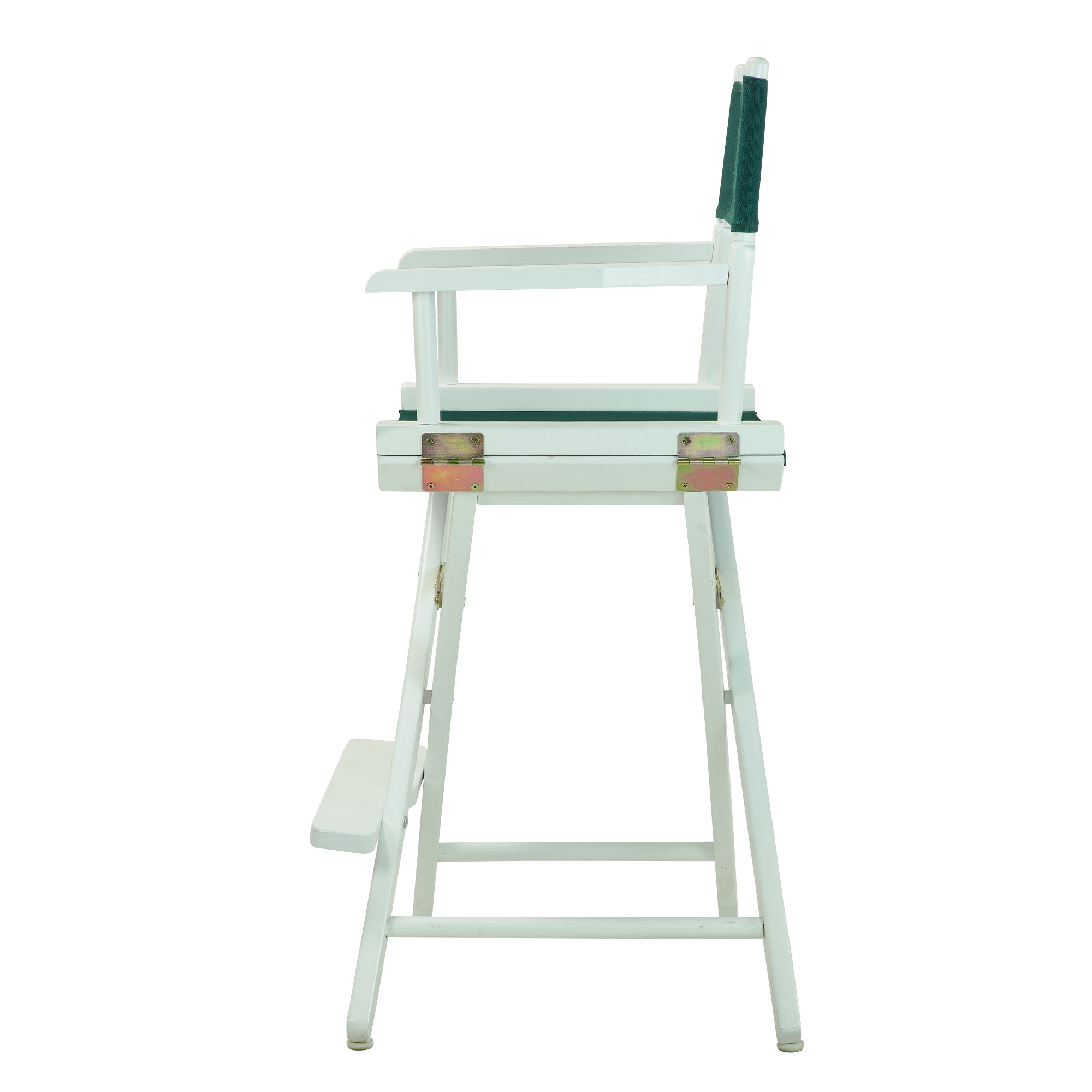 24' Director'S Chair White Frame-Hunter Green Canvas