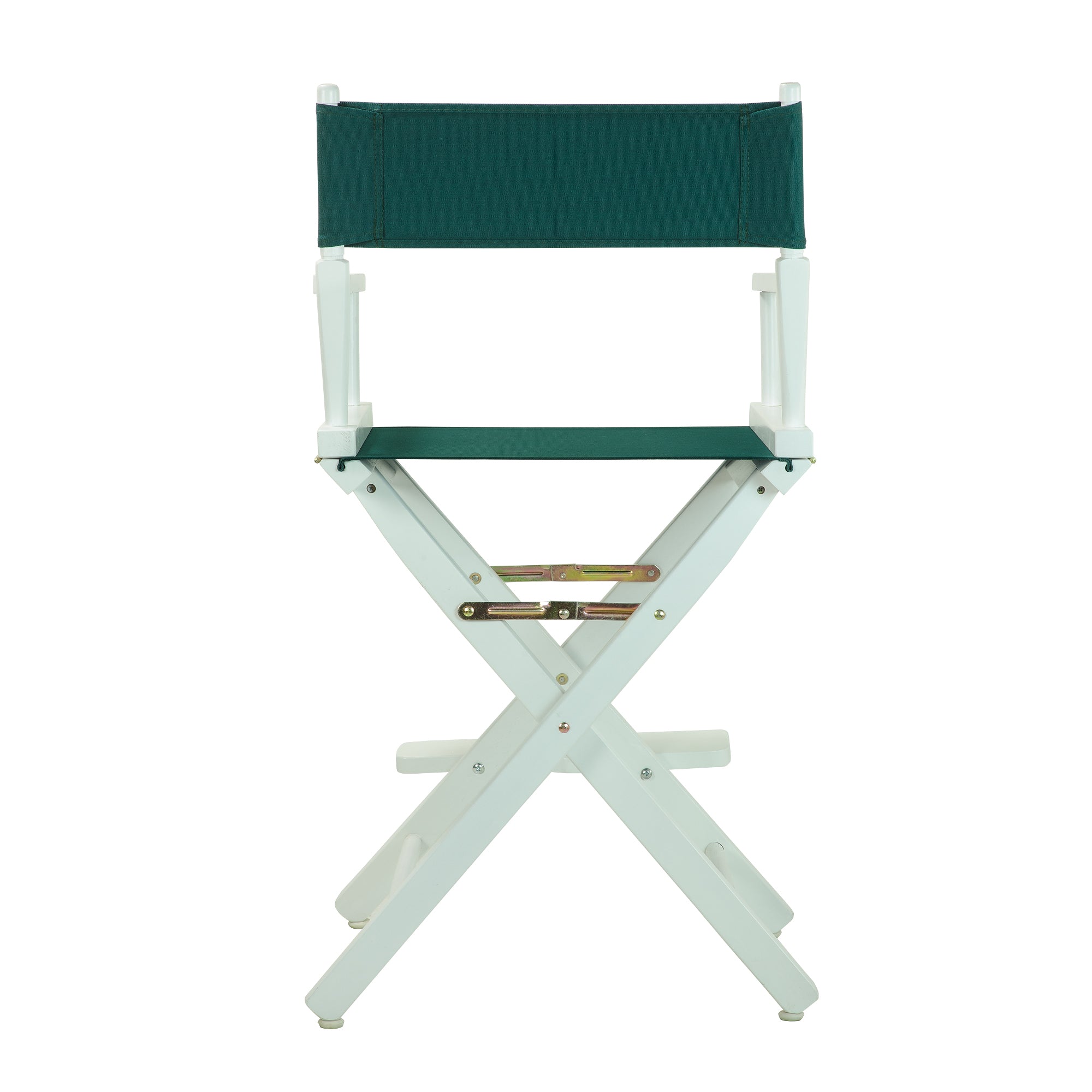 24' Director'S Chair White Frame-Hunter Green Canvas