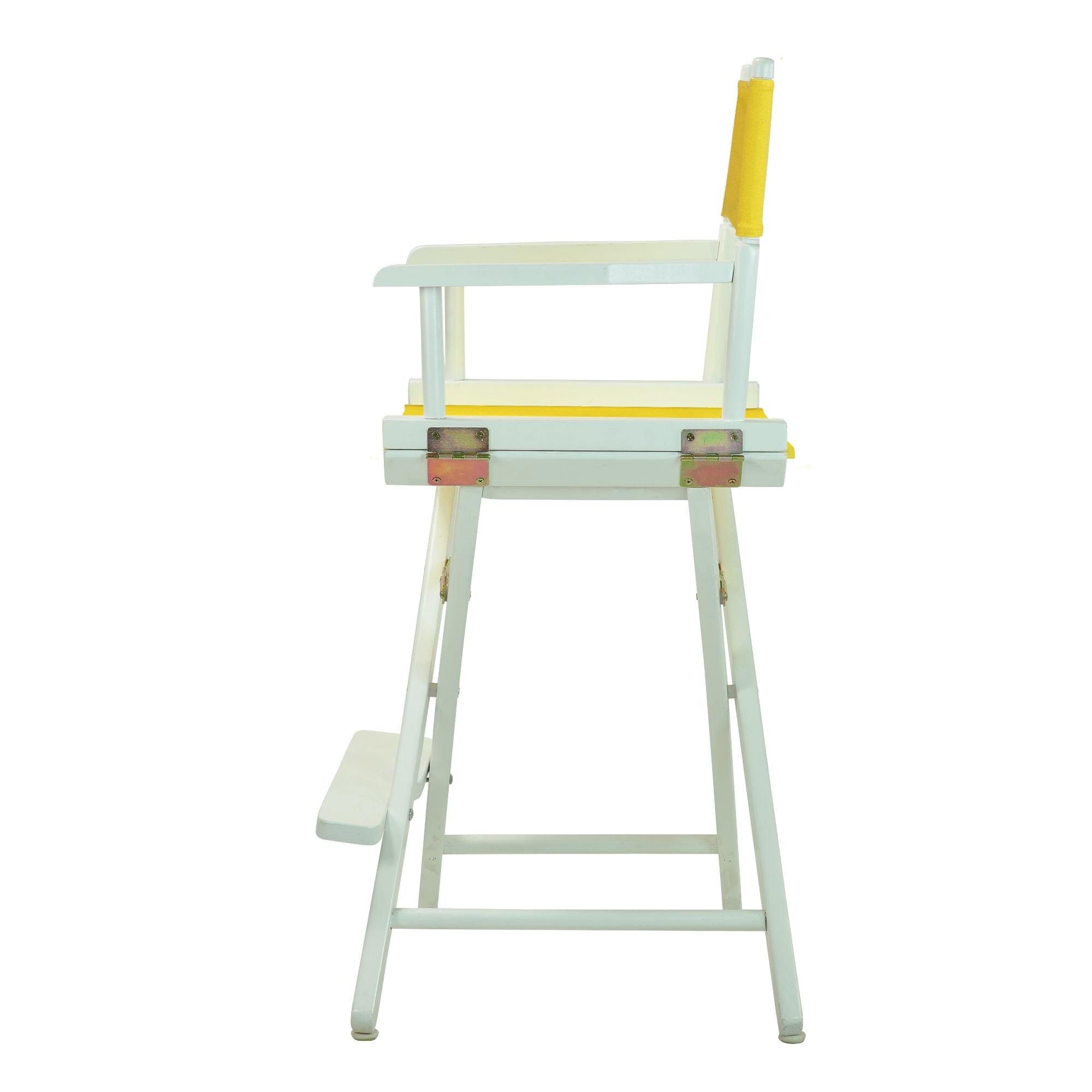 24' Director'S Chair White Frame-Gold Canvas
