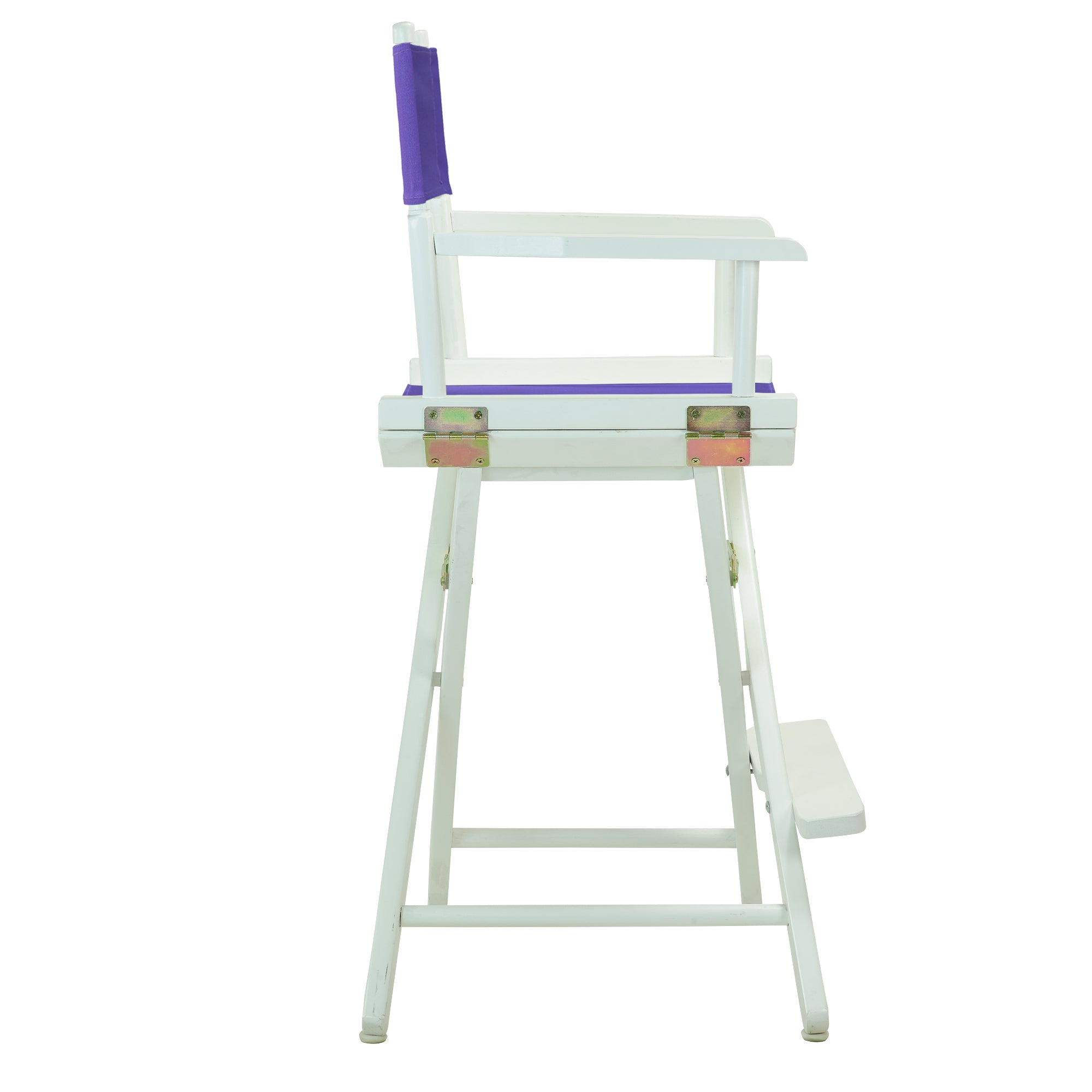 24' Director'S Chair White Frame-Purple Canvas