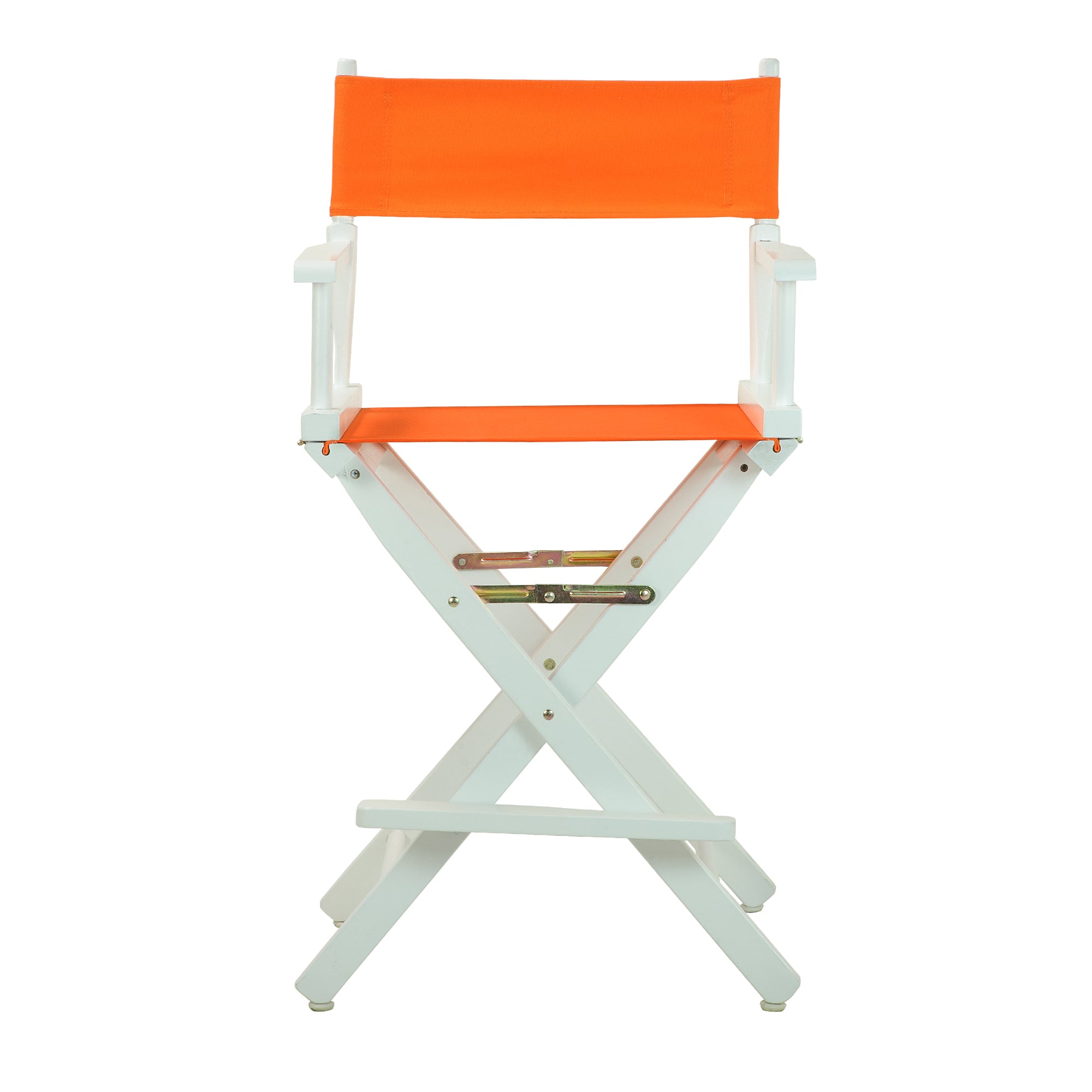 24' Director'S Chair White Frame-Tangerine Canvas