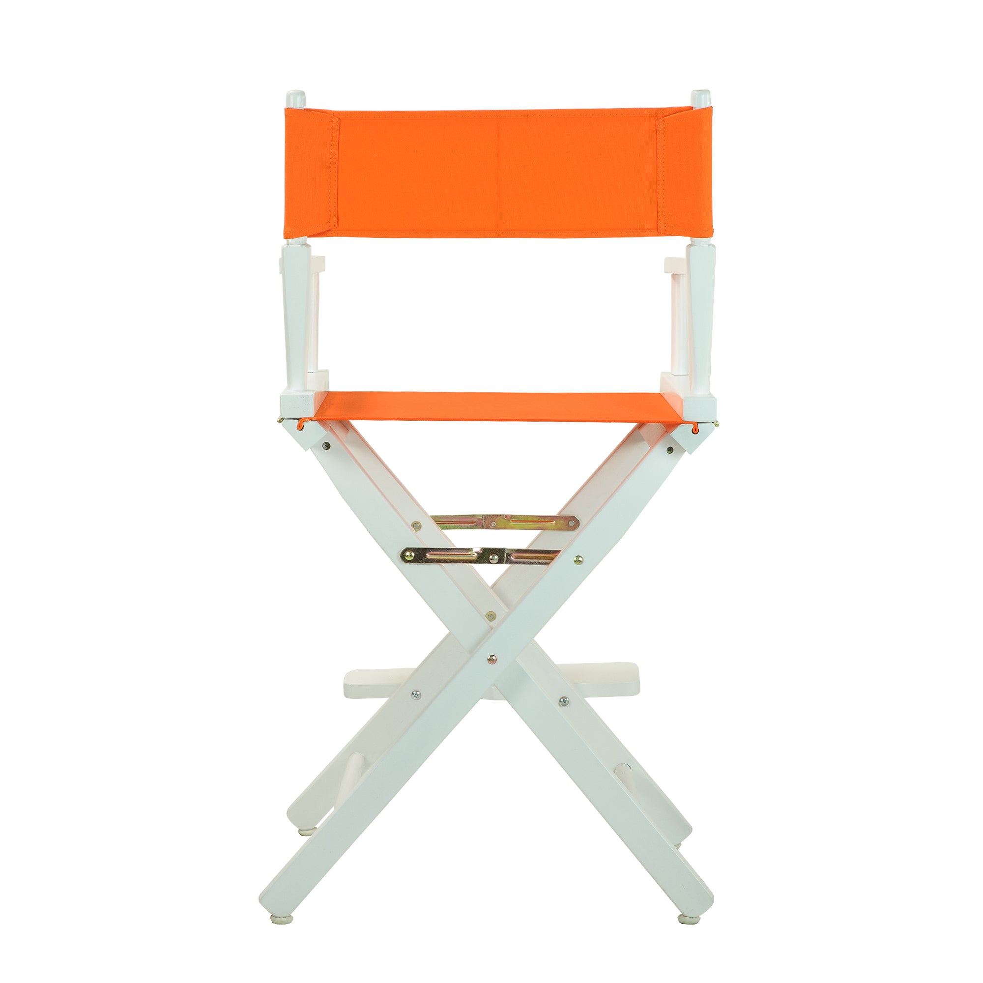 24' Director'S Chair White Frame-Tangerine Canvas