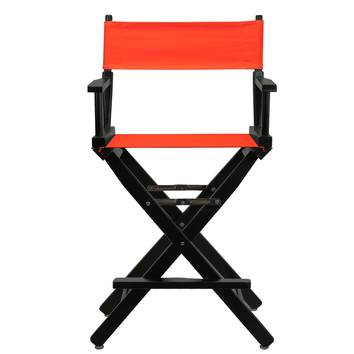 24' Director'S Chair Black Frame-Orange Canvas