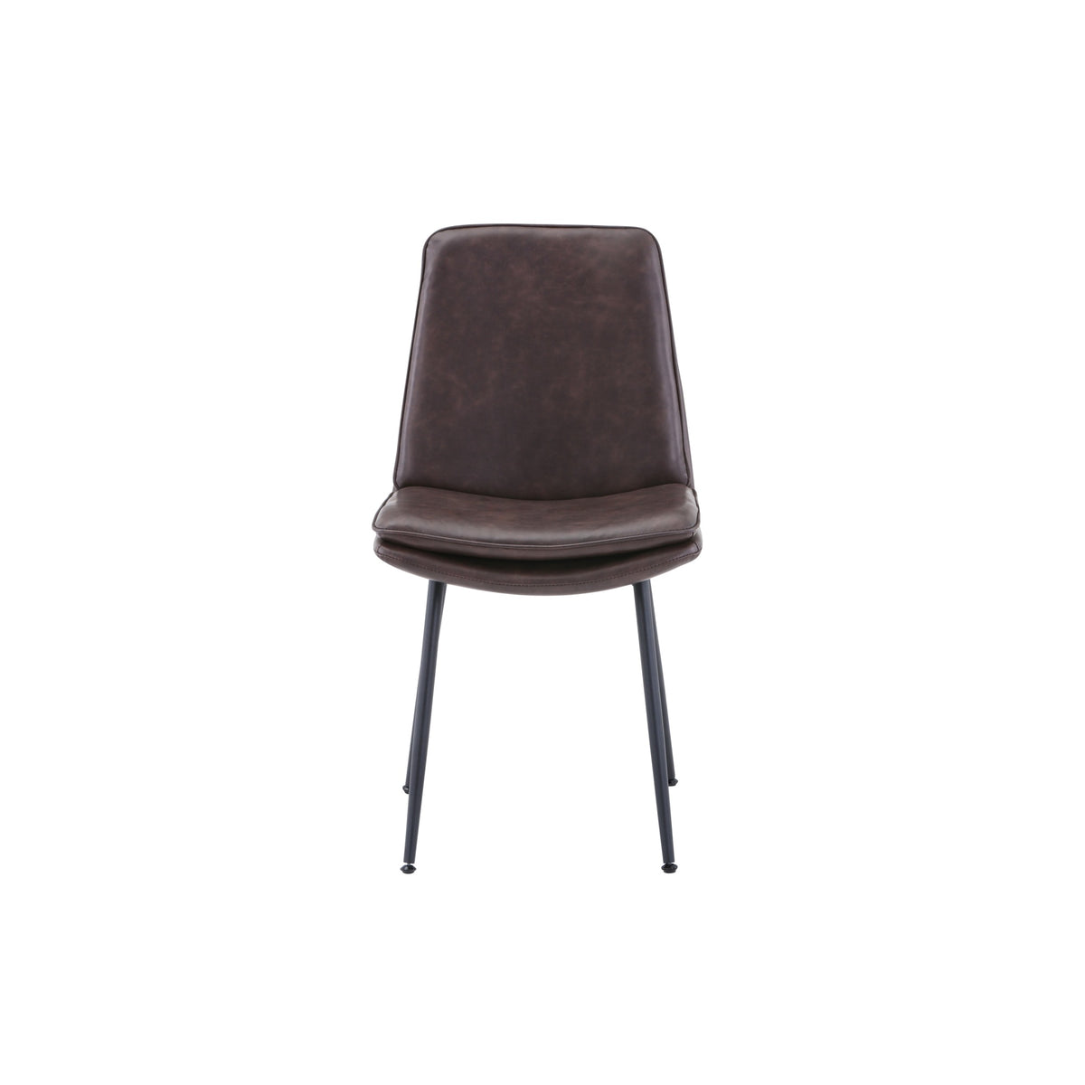 Draper Mid-Century Modern Upholstered Faux Leather Dining Chair (Set Of 4)