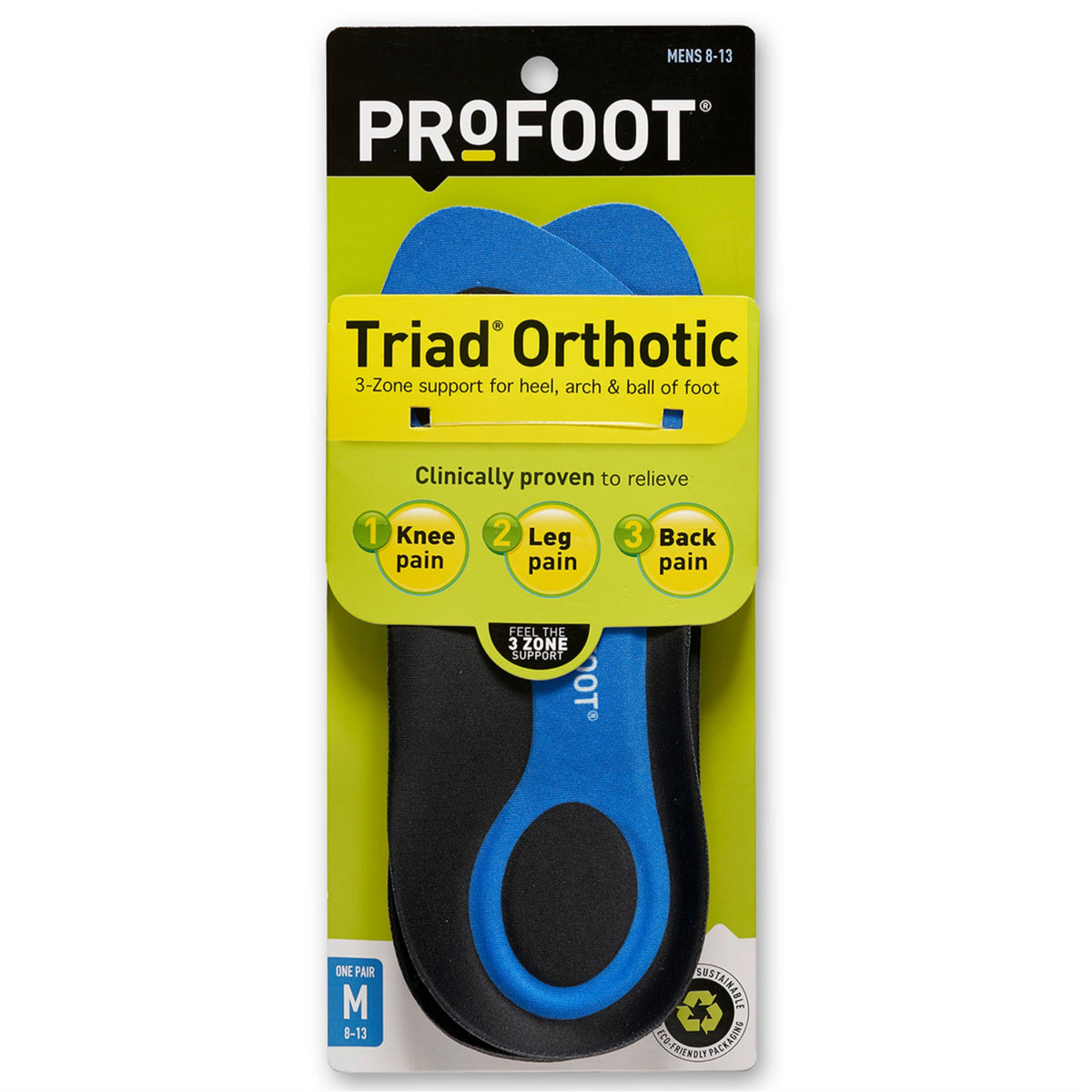 Triad Orthotic 3 Zone Insoles Mens