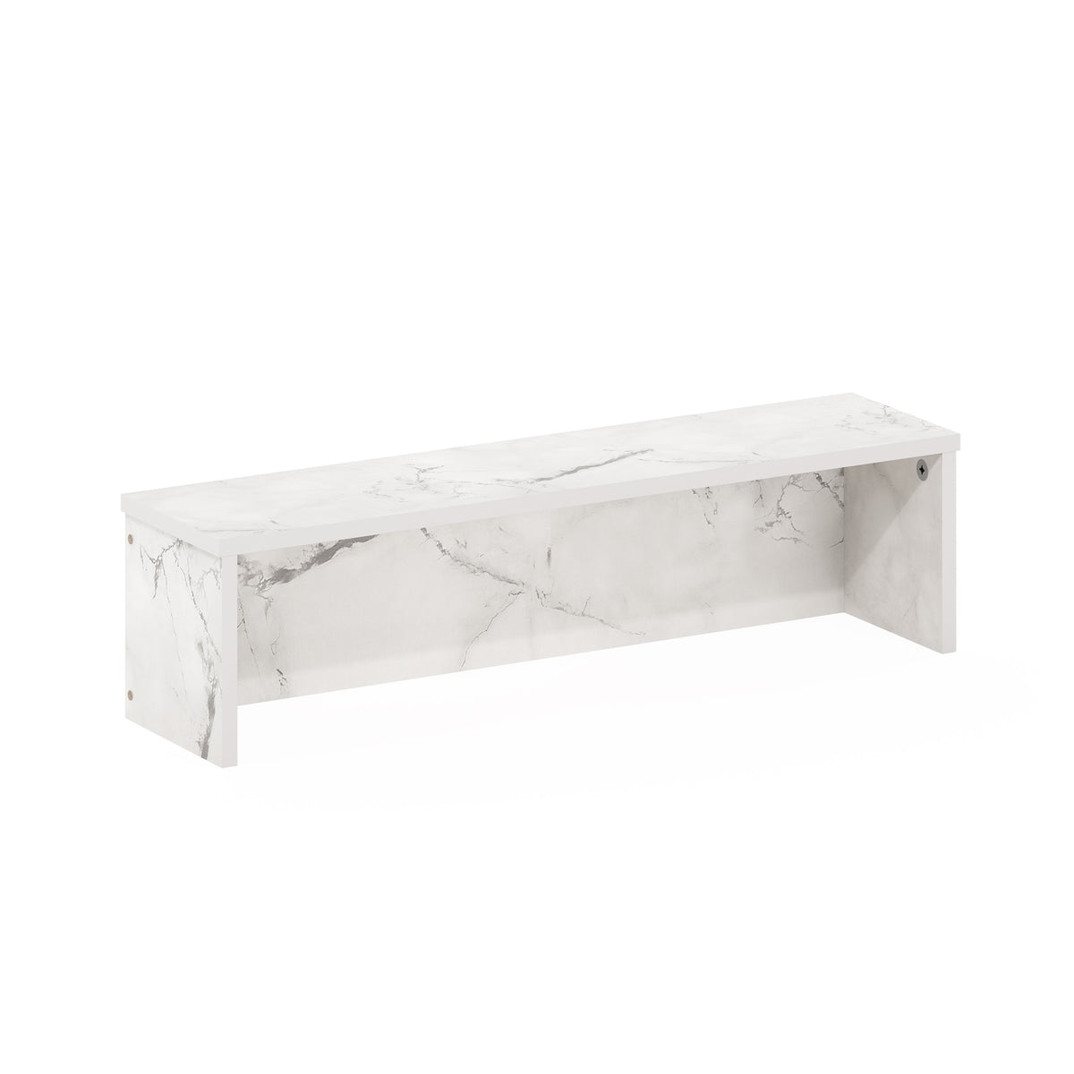 Furinno Helena 23-Inch Kitchen Counter Stackable Organizer Shelf, Marble White, Set Of 2