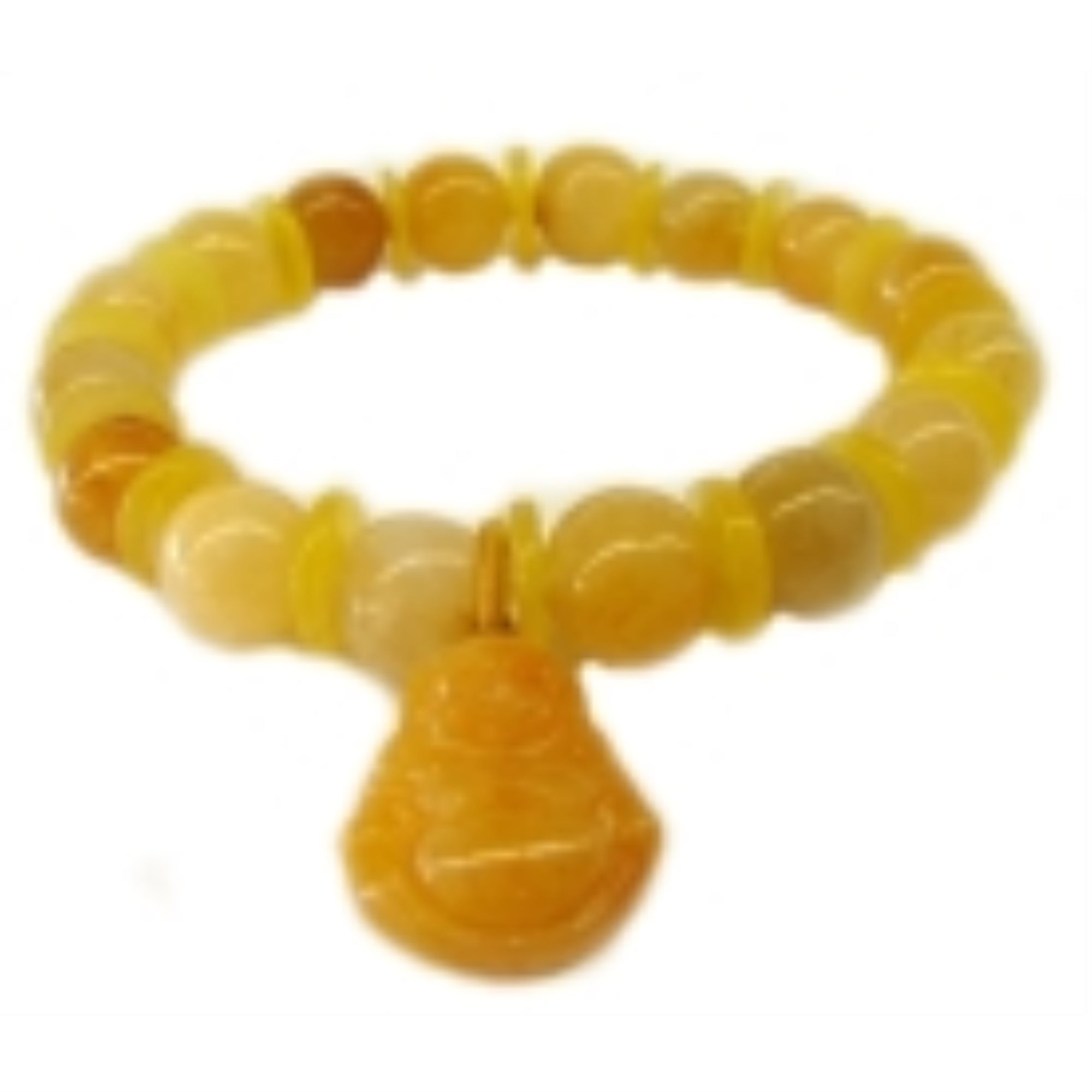 Yellow Topaz Birthstone Bracelets with Buddha Pendant