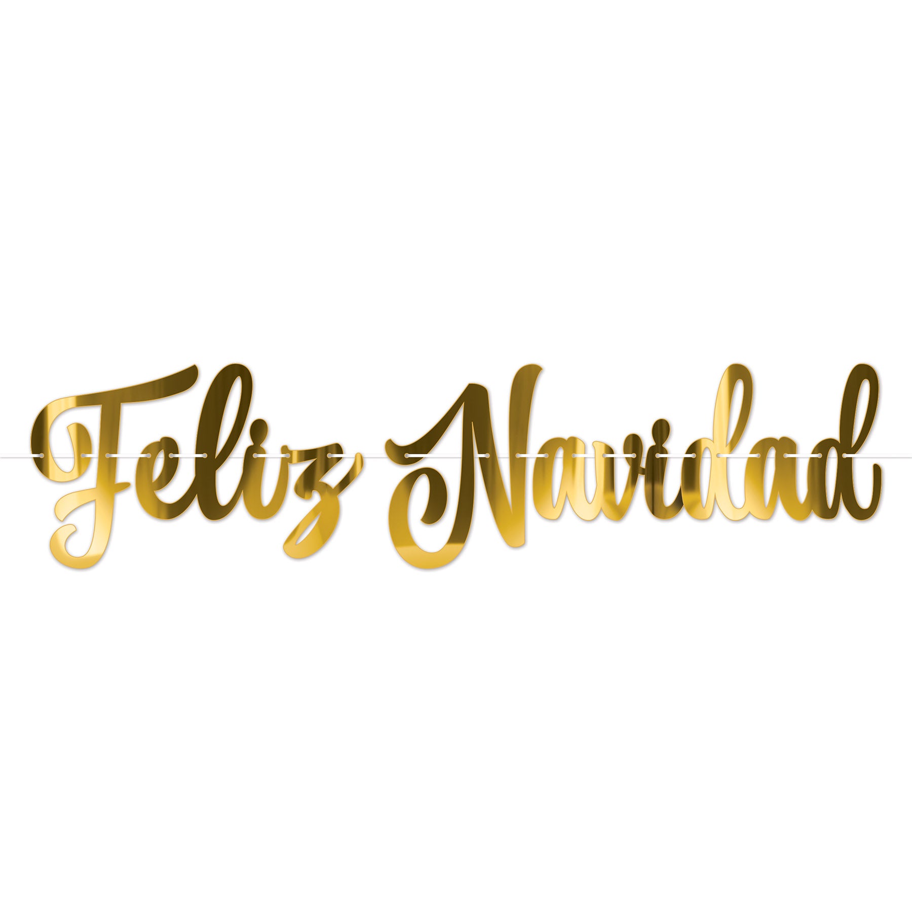 Beistle 22187 Foil Feliz Navidad Streamer