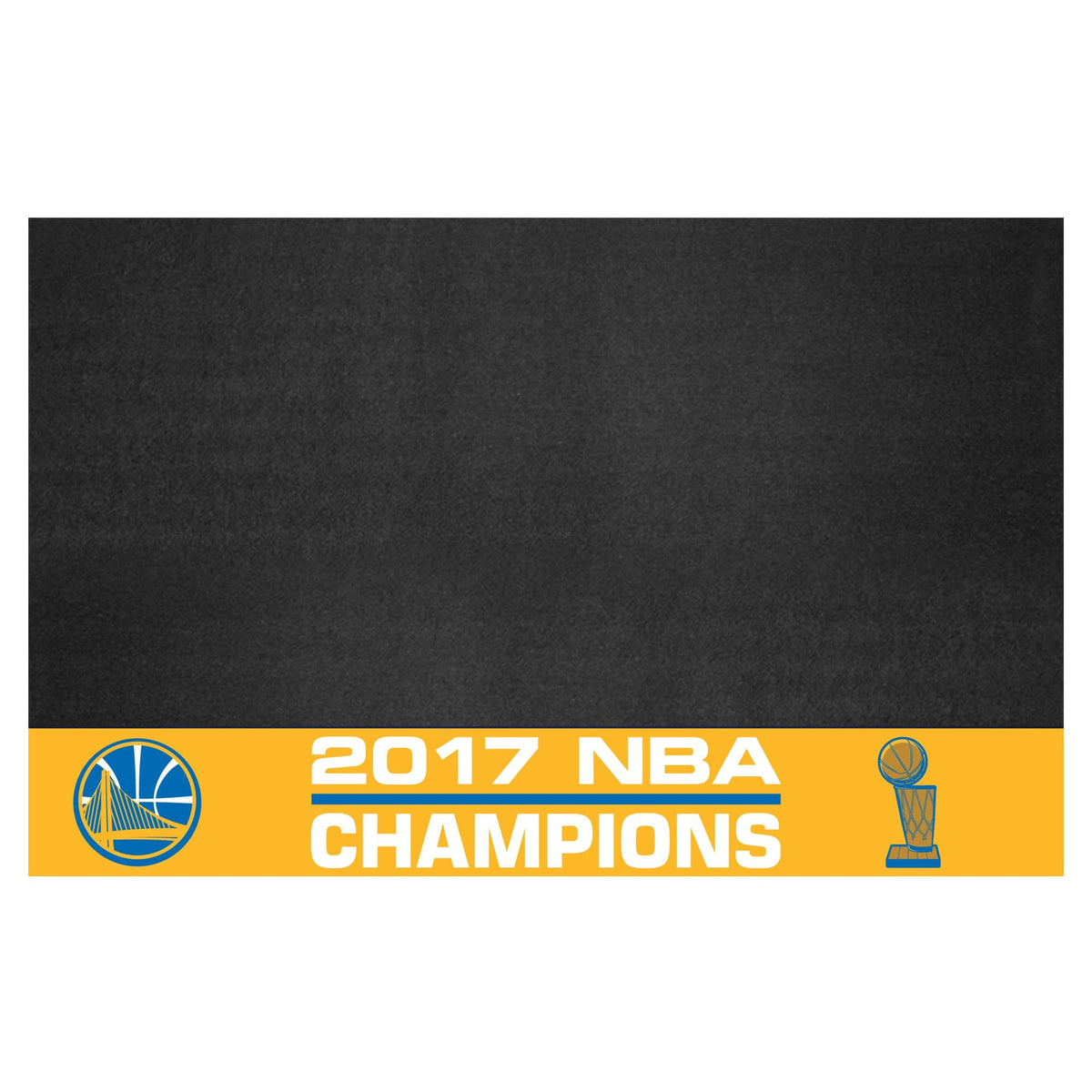 Golden State Warriors 2017 Nba Champions Vinyl Grill Mat - 26In. X 42In.