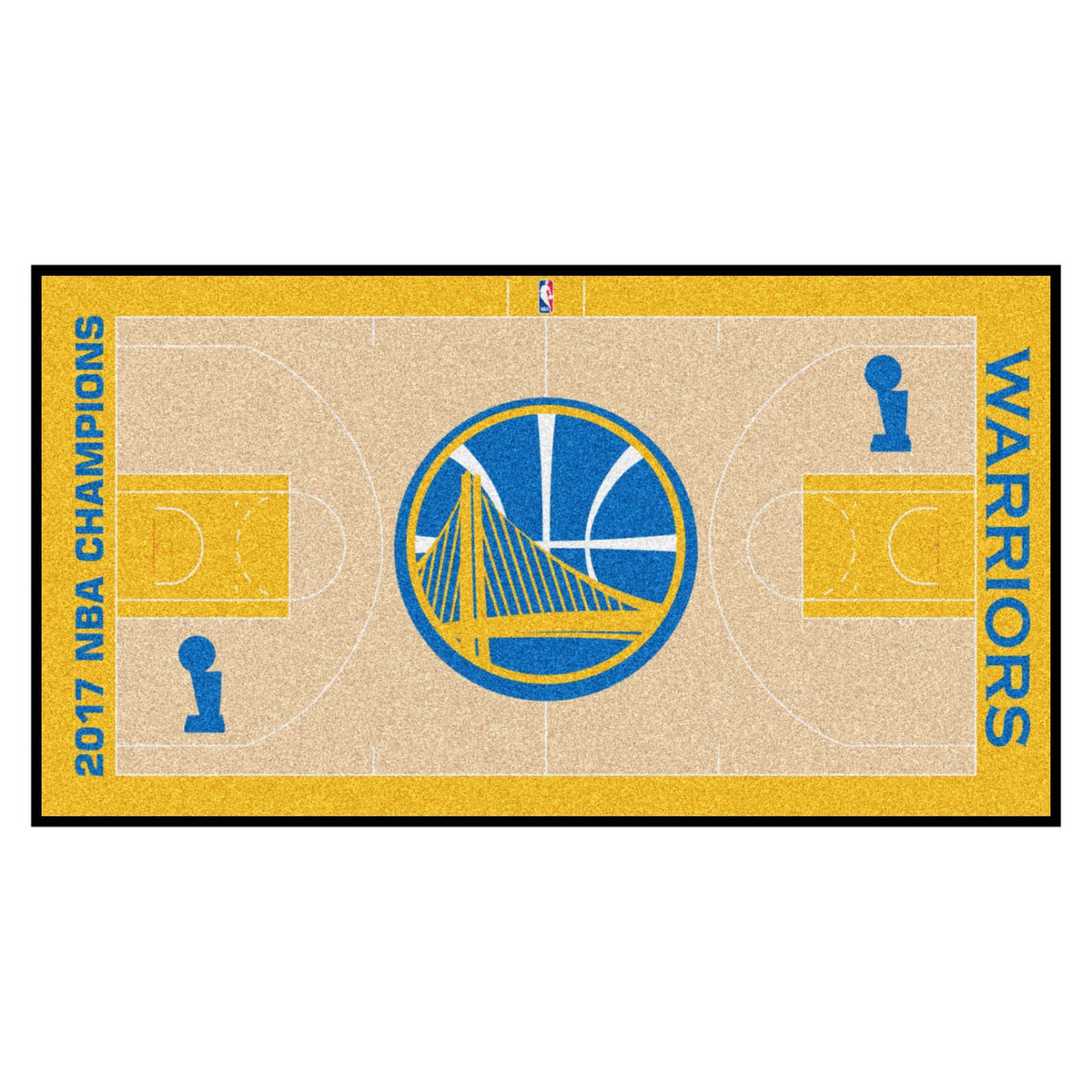 Golden State Warriors 2017 Nba Champions Court Runner Rug - 24In. X 44In.