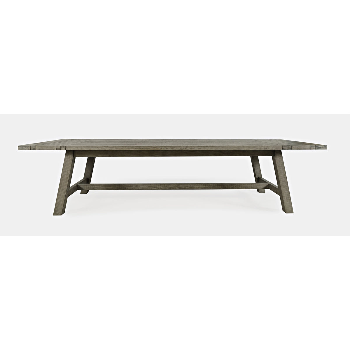 Telluride Rustic Farmhouse Solid Wood 127' Trestle Dining Table With Two Extension Leaves