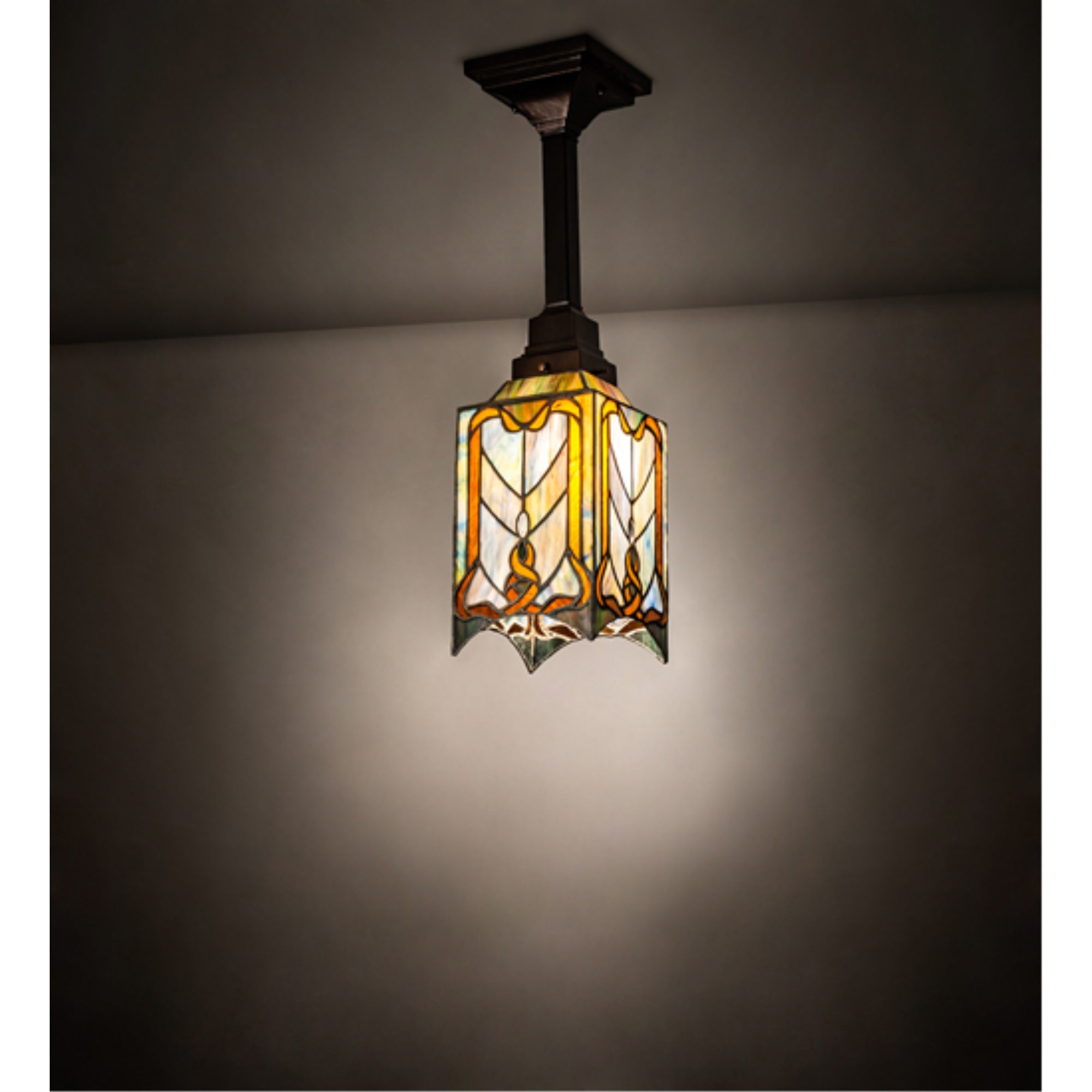 6' Square Cottage Mission Pendant