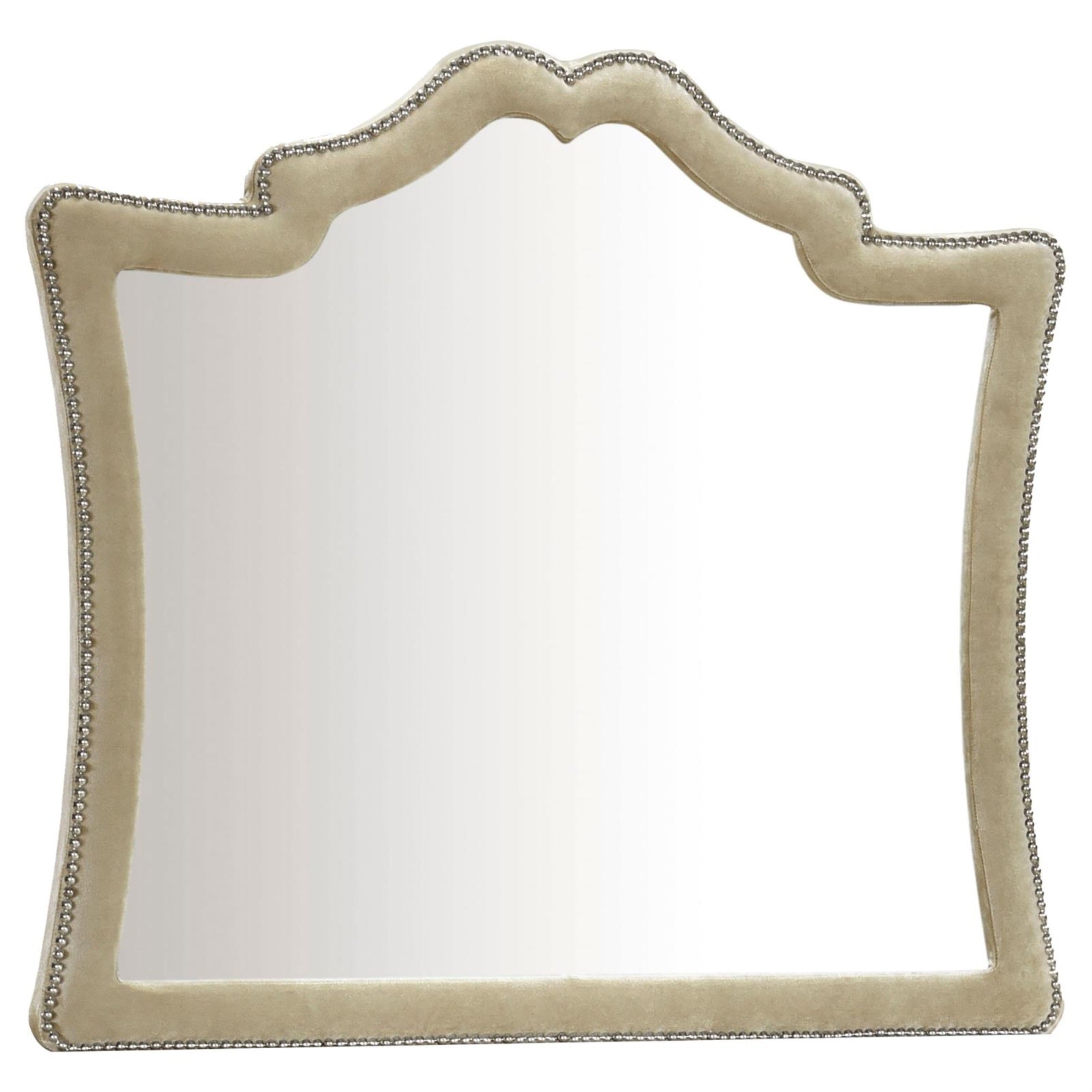 Antonella Dresser Mirror With Nailhead Trim Camel