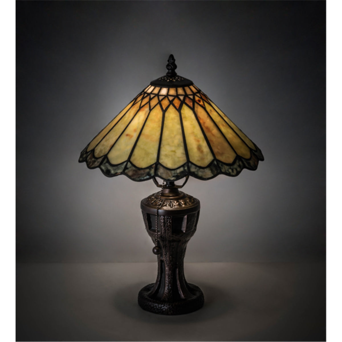 17' High Carousel Jadestone Table Lamp