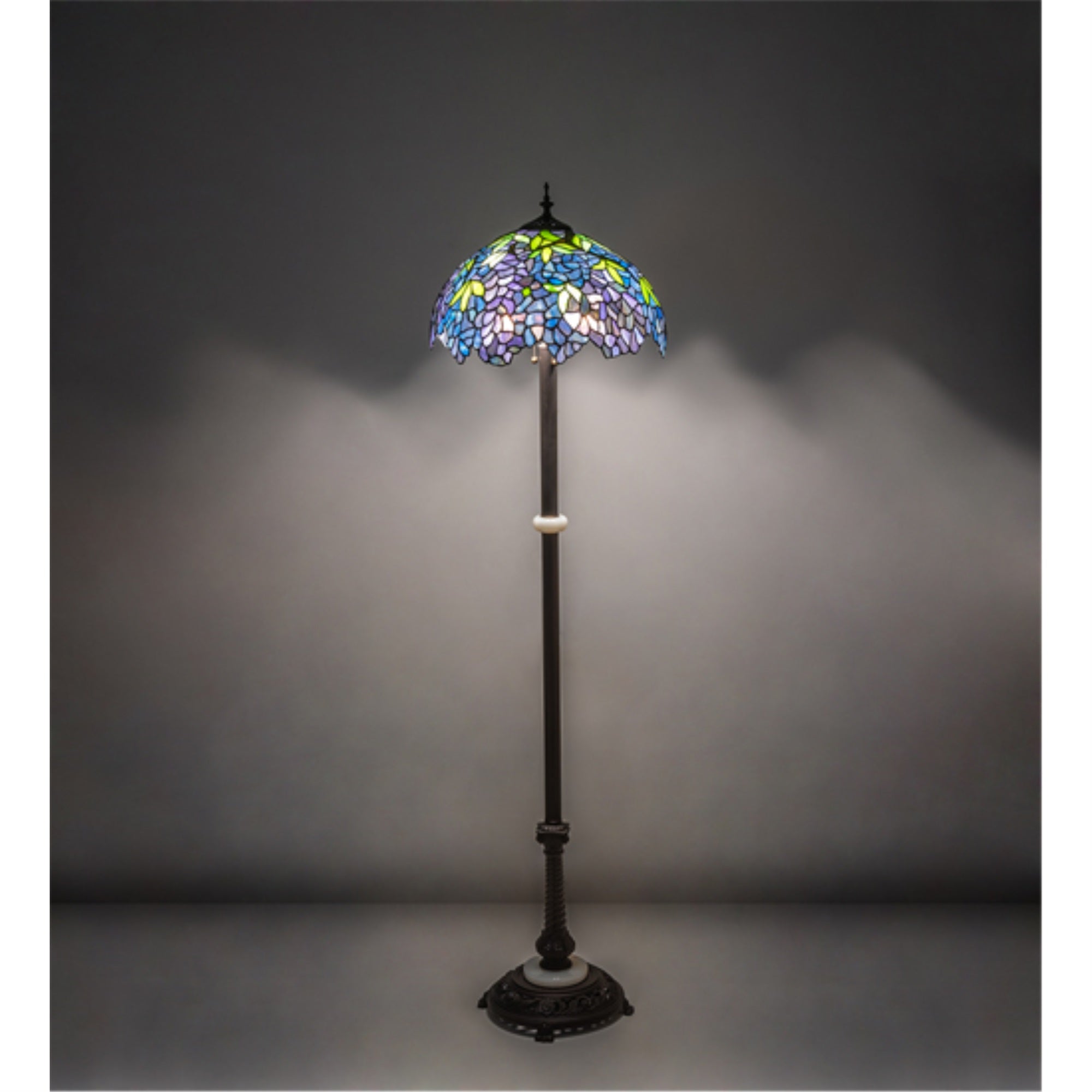 62' High Tiffany Wisteria Floor Lamp