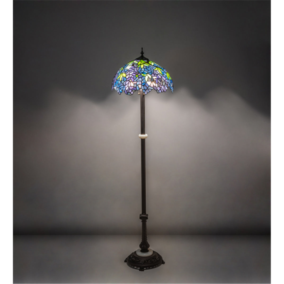 62' High Tiffany Wisteria Floor Lamp