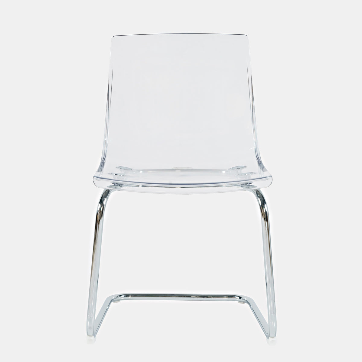 Clarity Modern Contemporary Clear Acrylic Dining Chair (Set Of 2)