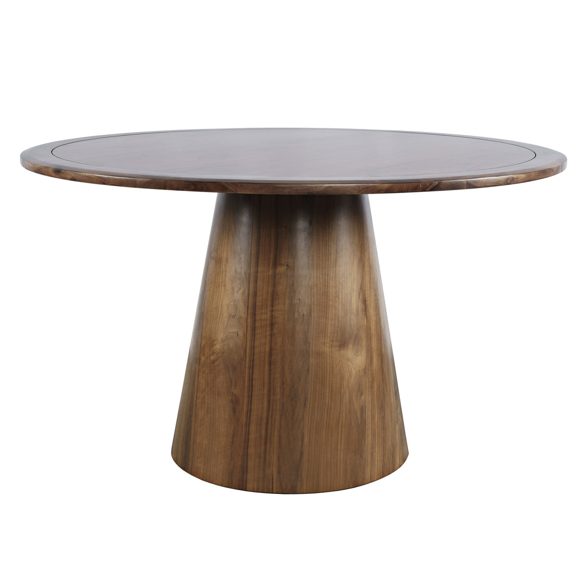 Nash Mid-Century Modern 50' Round Pedestal Dining Table