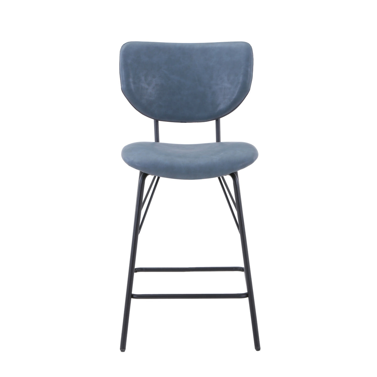 Owen Contemporary Modern Faux Leather Split-Back Upholstered Counter Height Barstool (Set Of 2)