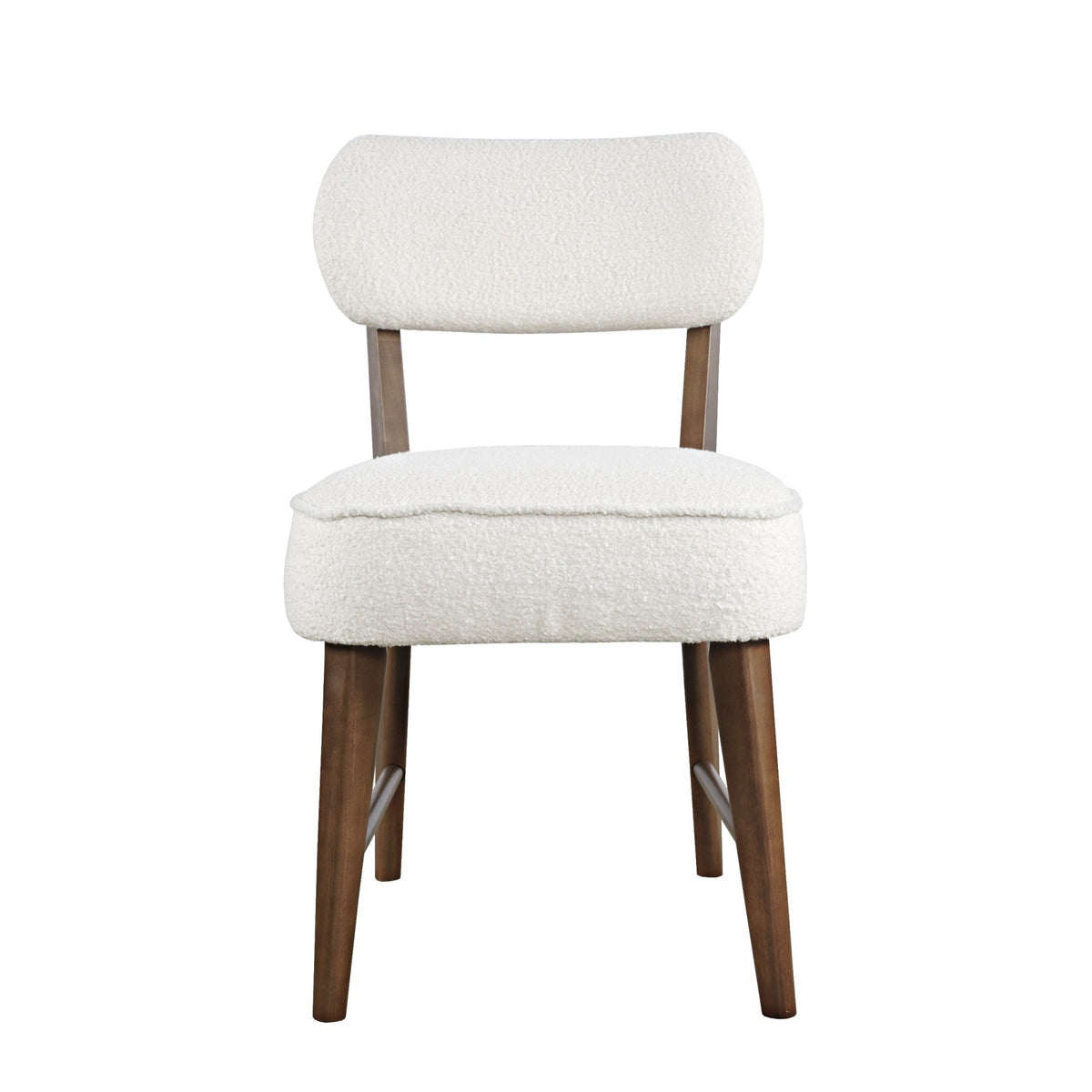 Wes Mid-Century Modern Boucle Upholstery Dining Chair (Set Of 2)