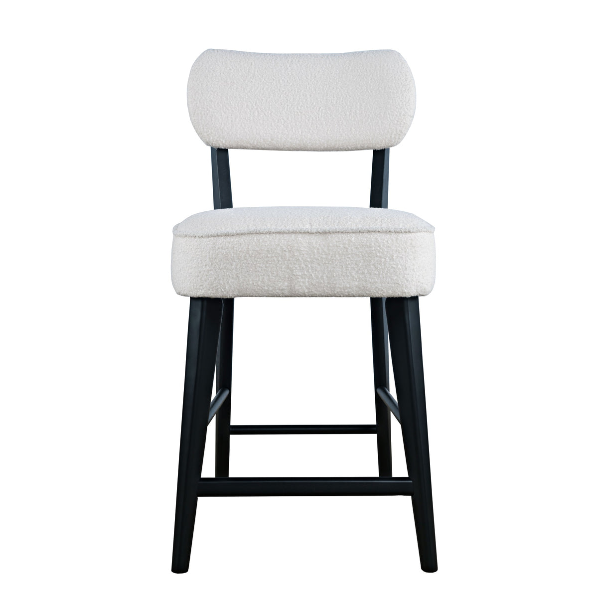 Wes Mid-Century Modern Boucle Upholstery Counter Barstool (Set Of 2)