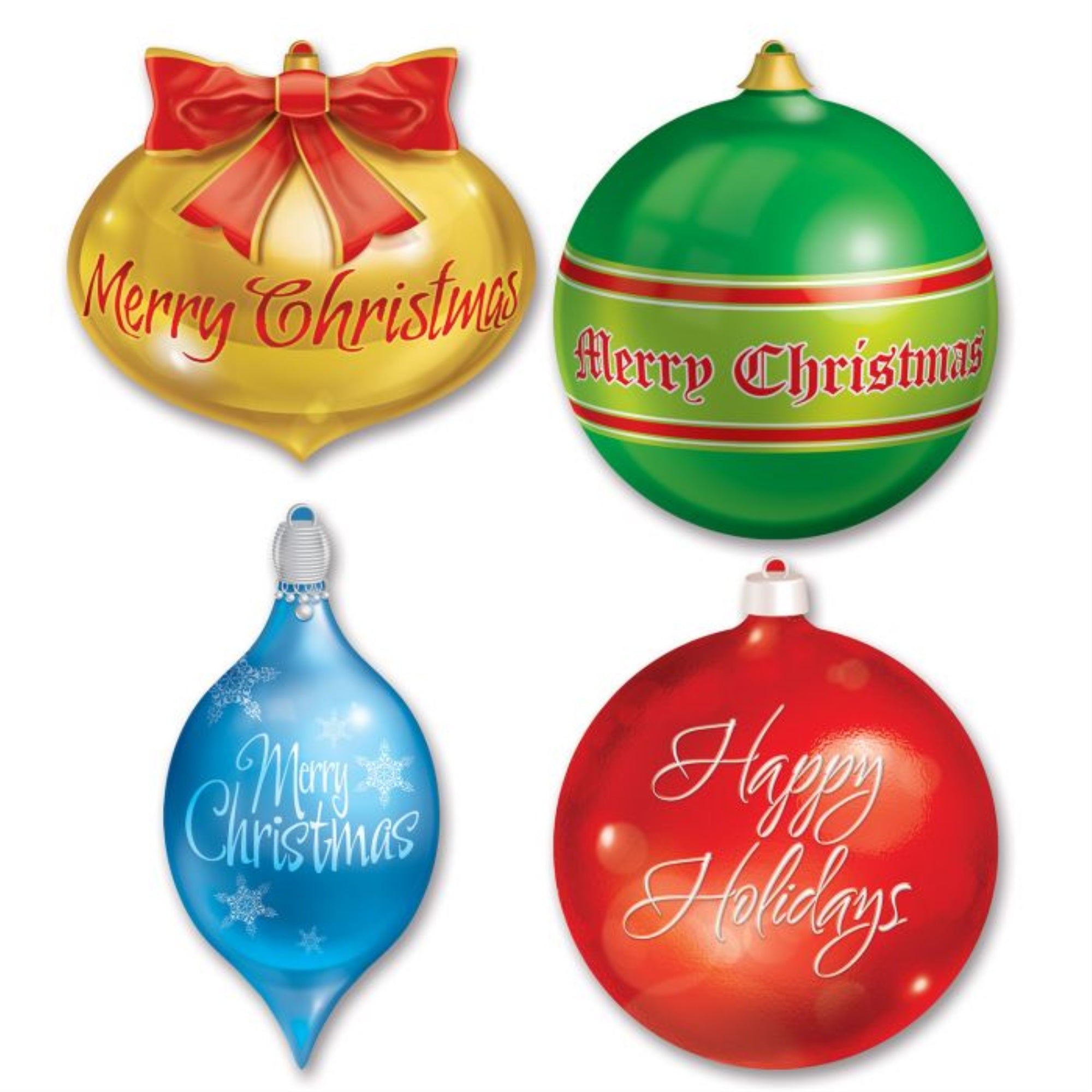 Christmas Ornament Cutouts (Pack Of 12)
