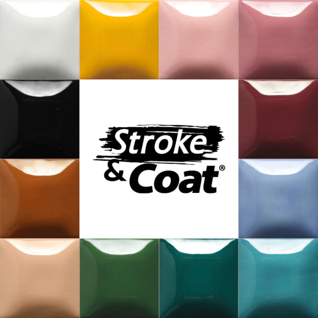 Mayco Stroke & Coat Wonderglaze Non-Toxic Glaze Set - B, 2 Oz Bottle, Assorted Color, Set Of 12