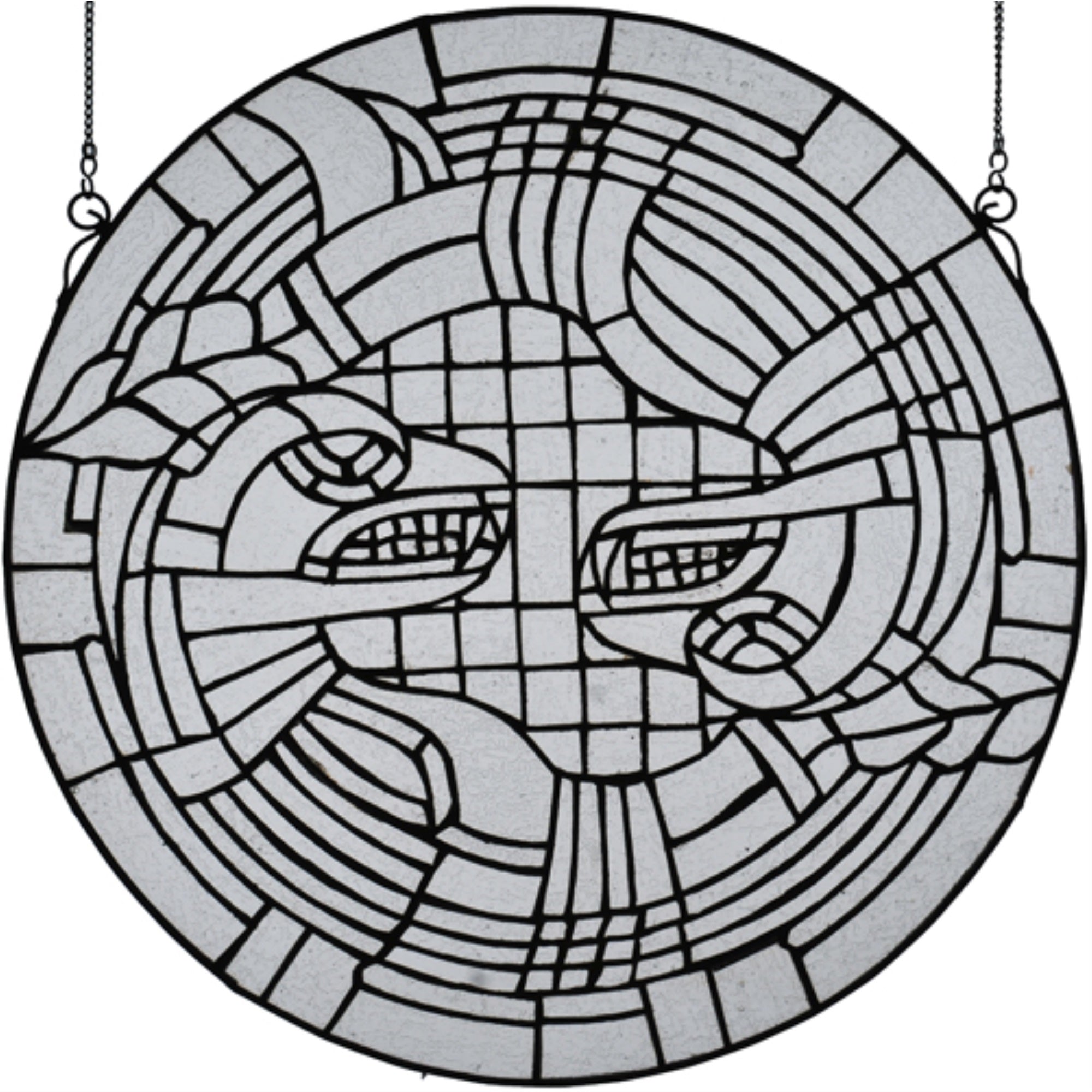 17'W X 17'H Rattlesnakes Medallion Stained Glass Window
