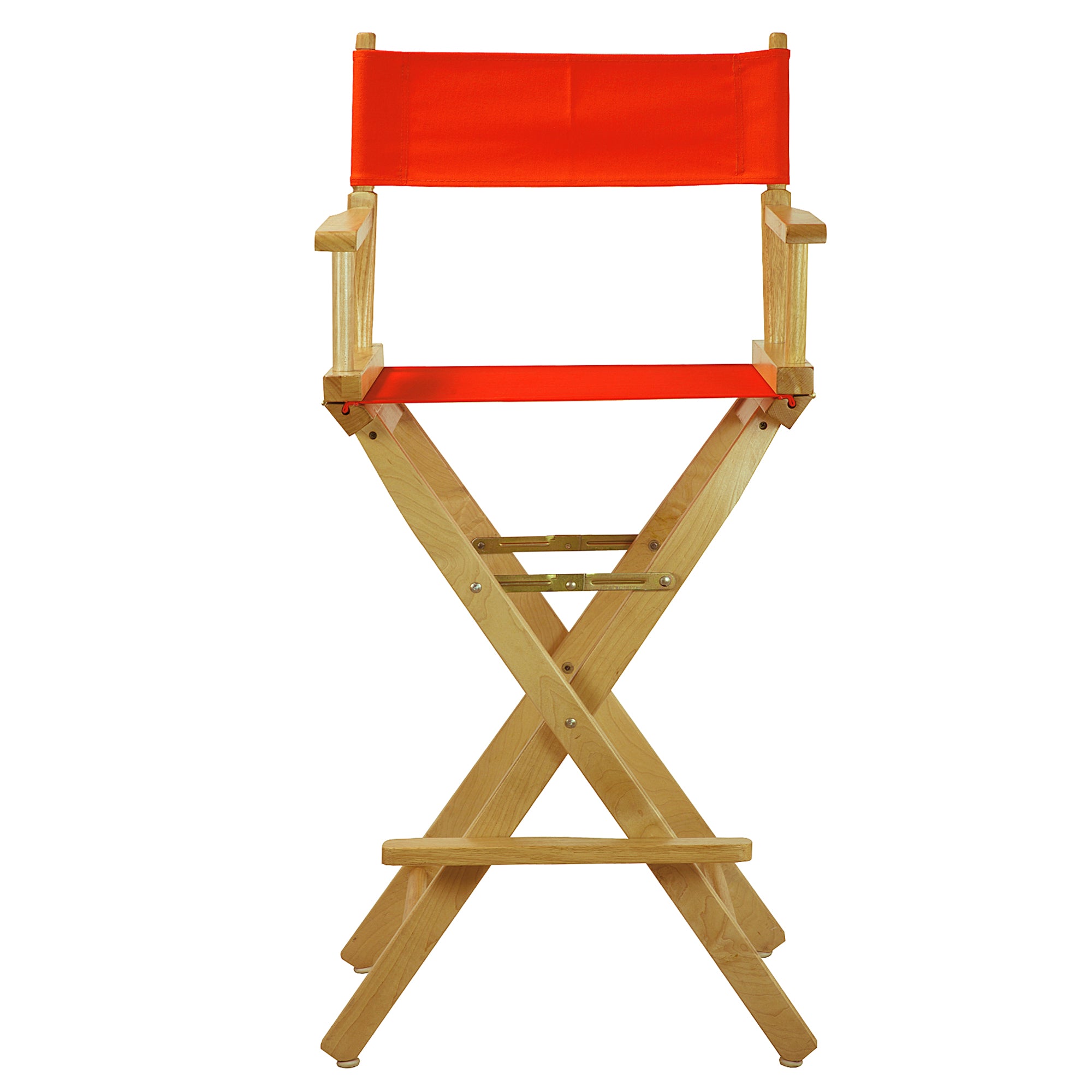 30' Director'S Chair Natural Frame-Orange Canvas