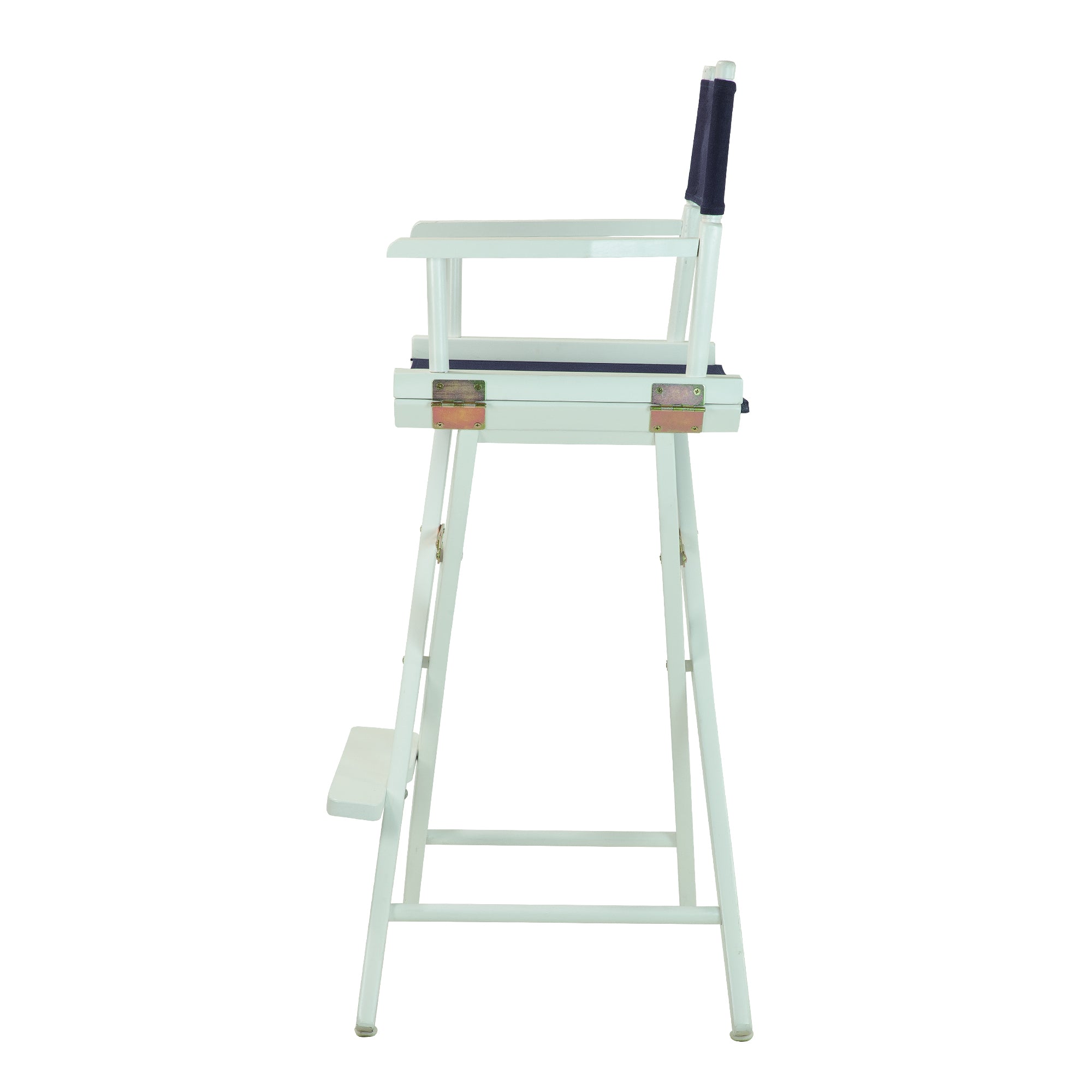 30' Director'S Chair White Frame-Navy Blue Canvas