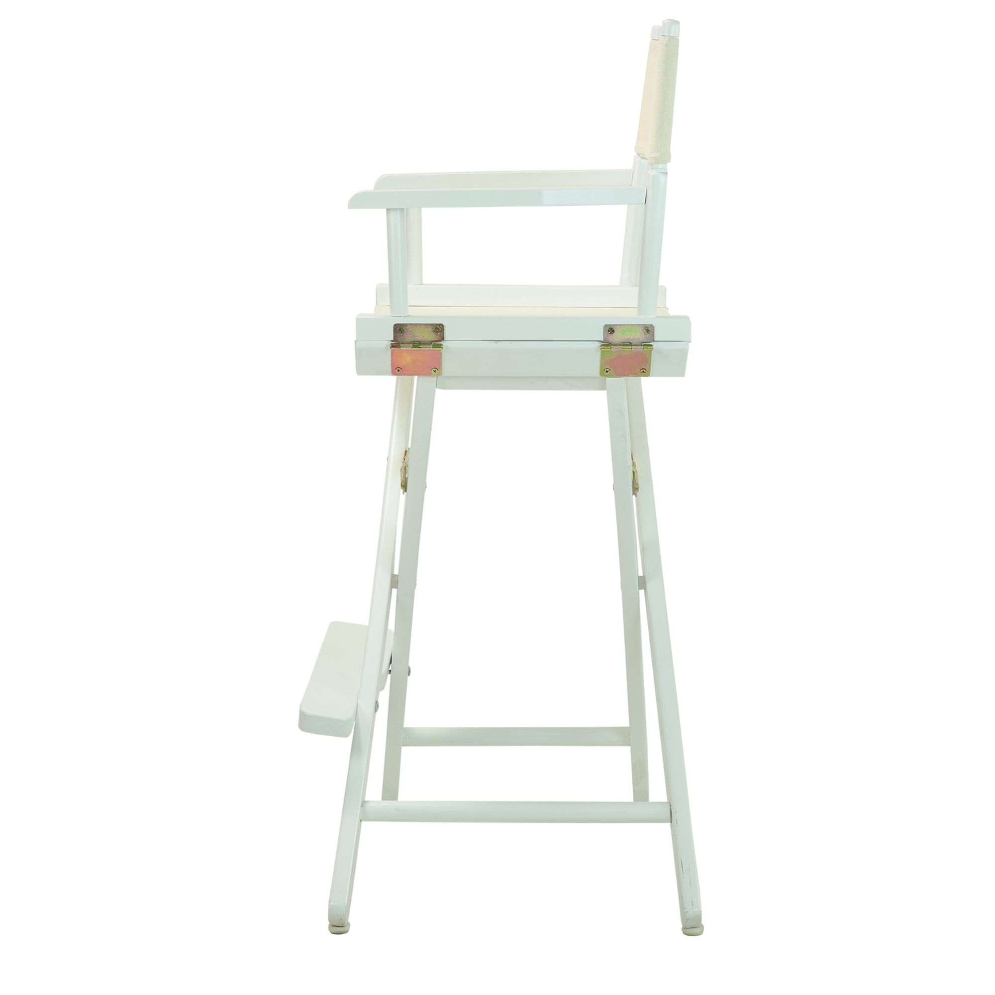 30' Director'S Chair White Frame-Natural/Wheat Canvas