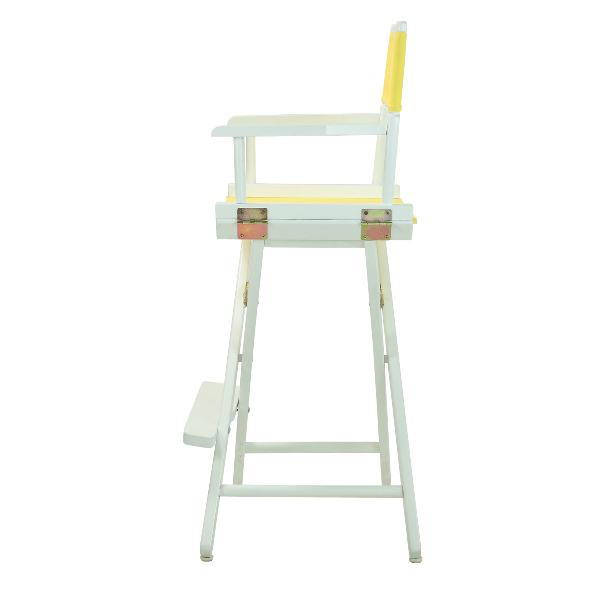 30' Director'S Chair White Frame-Yellow Canvas