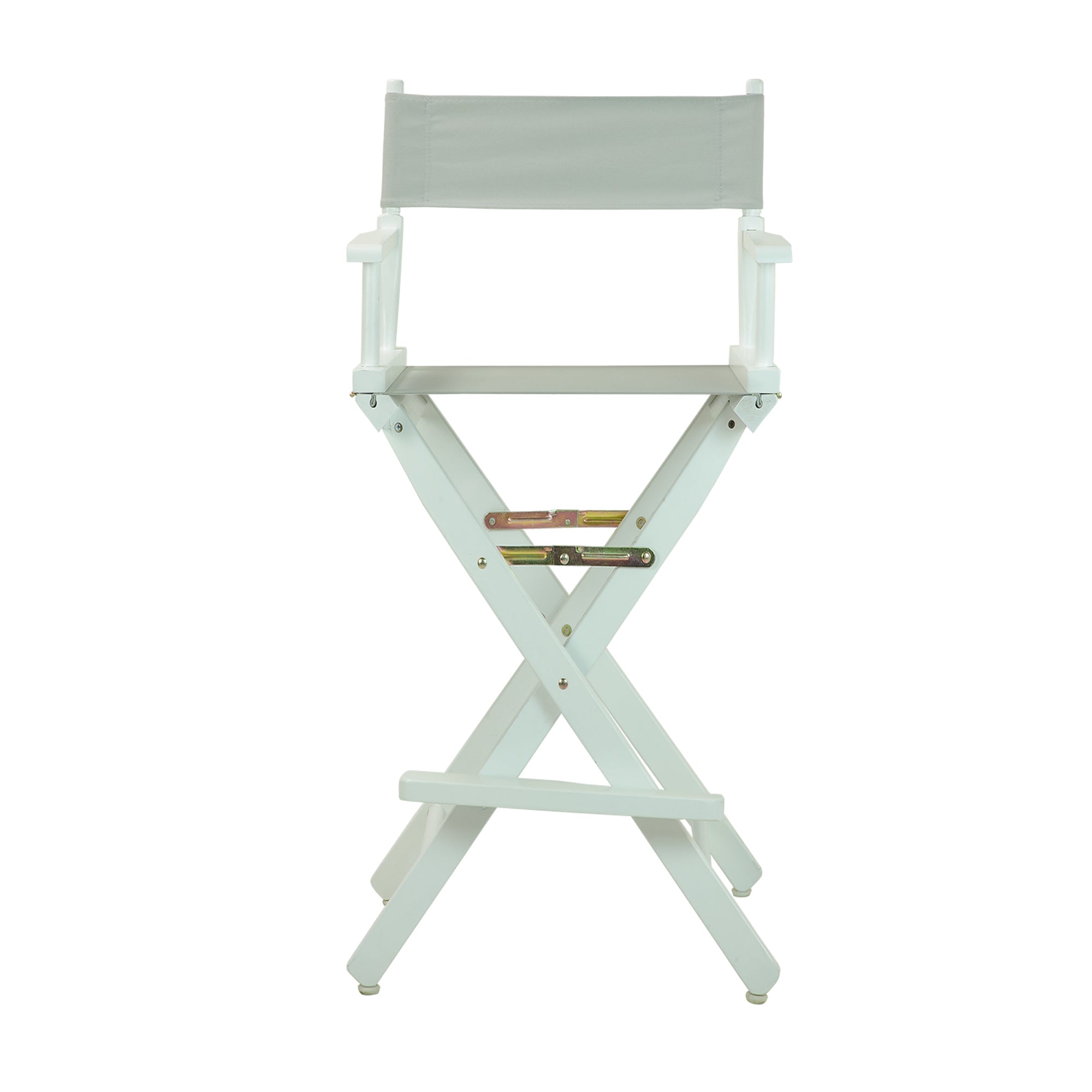 30' Director'S Chair White Frame-Gray Canvas